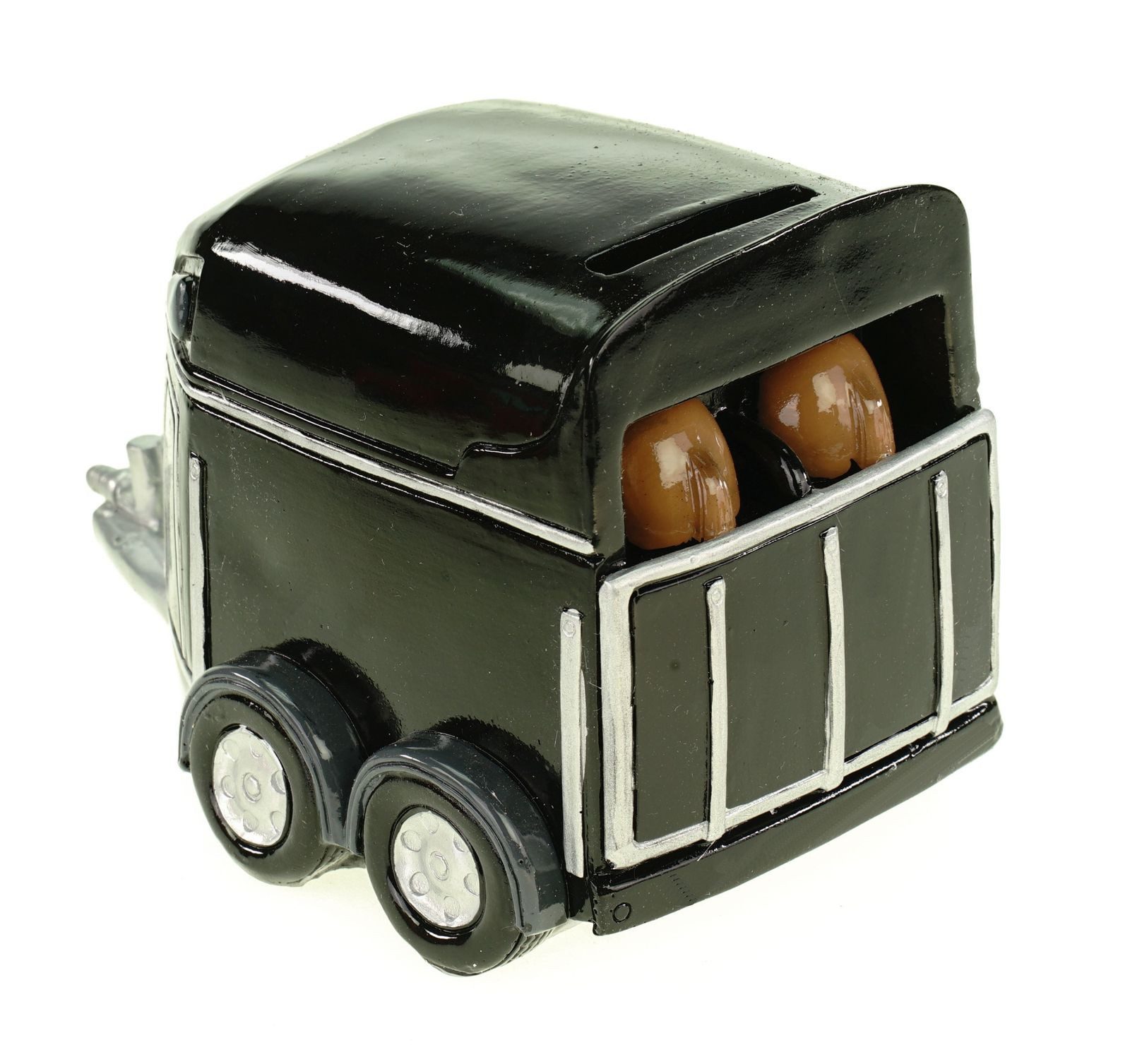 Udo Schmidt Bremen...das Original Spardose Pferdeanhänger mit Pferden – Geschenk für Reiter - Sparschwein