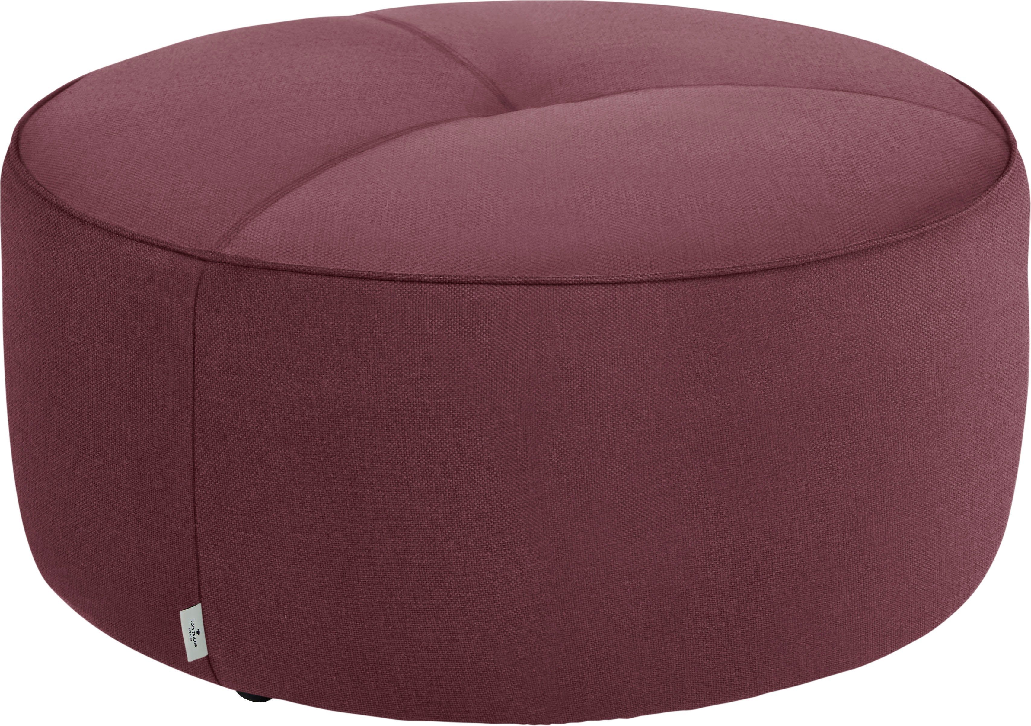 TOM TAILOR HOME Pouf DROP CHIC, mit Kedernaht & Steppung im Sitz, ø 90 cm