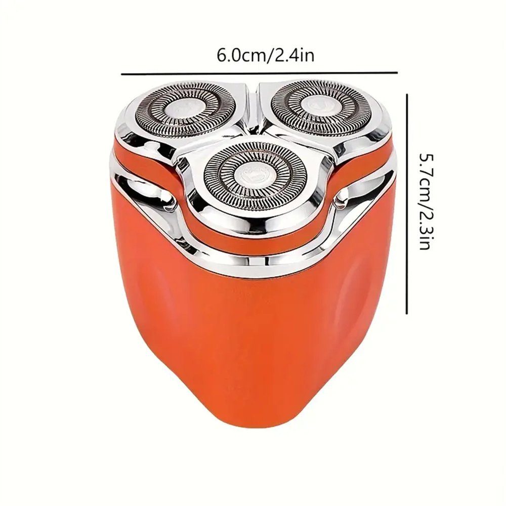 und wiederaufladbar tragbar Rasiermesser Männer, Upgrade-Mini-Elektrorasierer Farbe orange TUABUR für