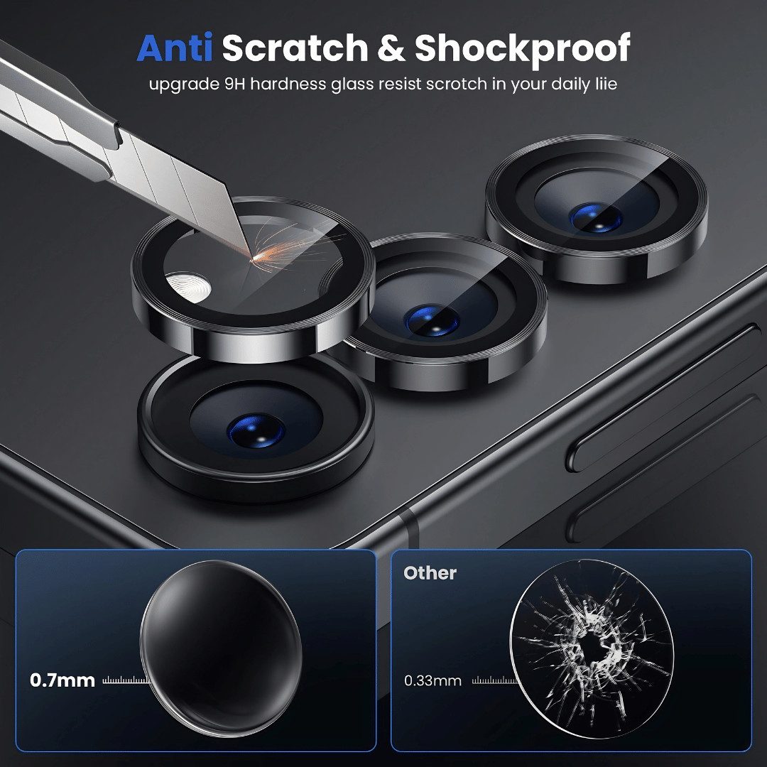 SmartUP Kameraschutzglas für Samsung Galaxy S26 Plus Titan Schutzglas Linse Panzerfolie 3D für Samsung Galaxy S26 Plus, Titan Kameraglas – Bild 4 von 5