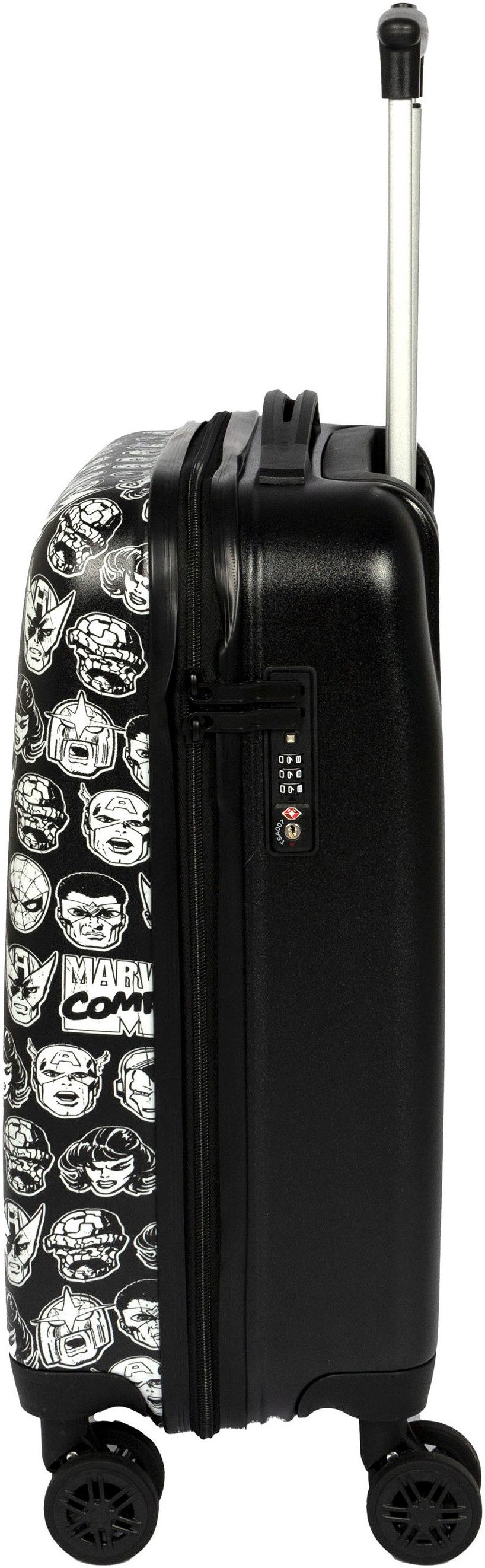 UNDERCOVER Kinderkoffer Marvel, 59 cm, 4 Rollen, mit TSA-Zahlenschloss