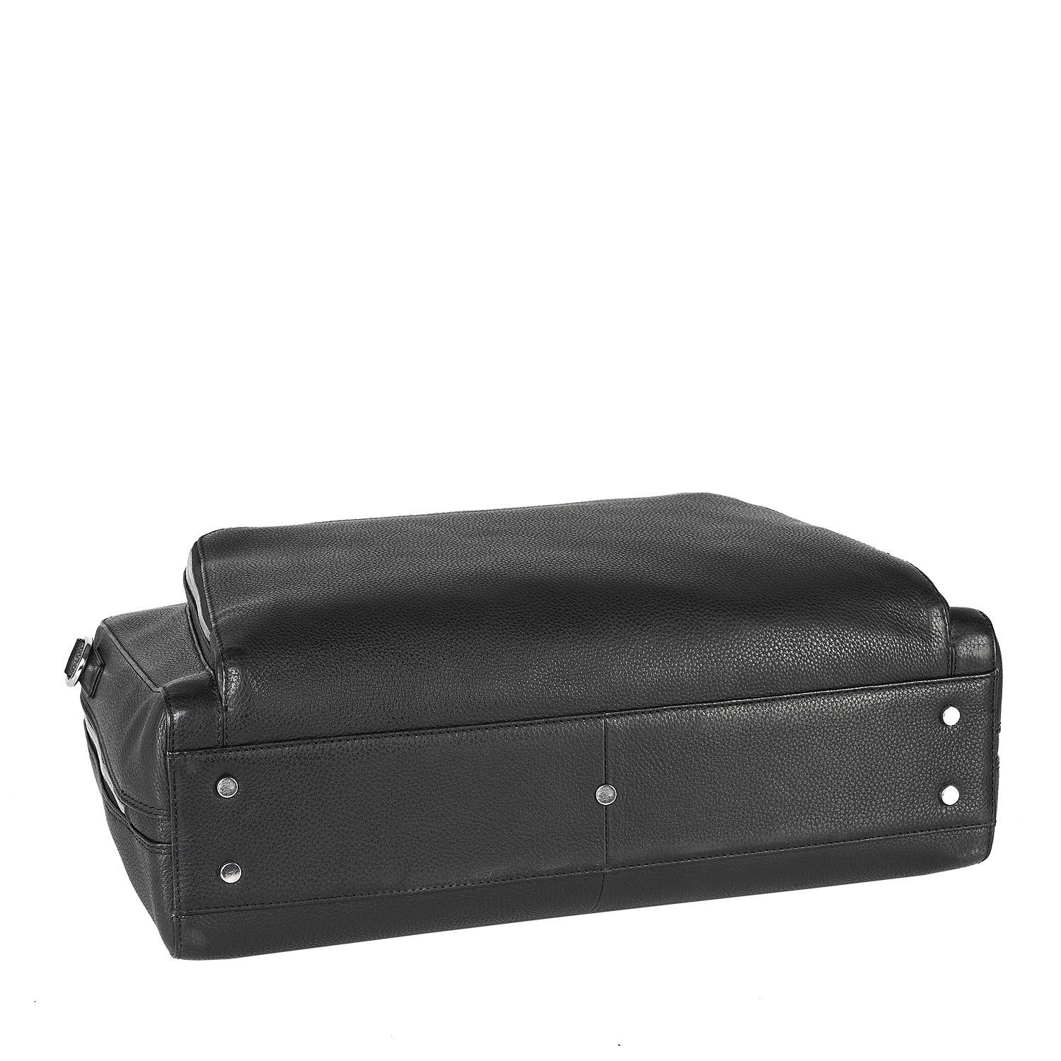 SOCHA Laptoptasche Leder - - - Leder herausnehmbares Vollausstattung Laptopfach black, Schultergurt Businesstasche/Laptoptasche/Aktentasche Zoll - Unisex 15 Diamond