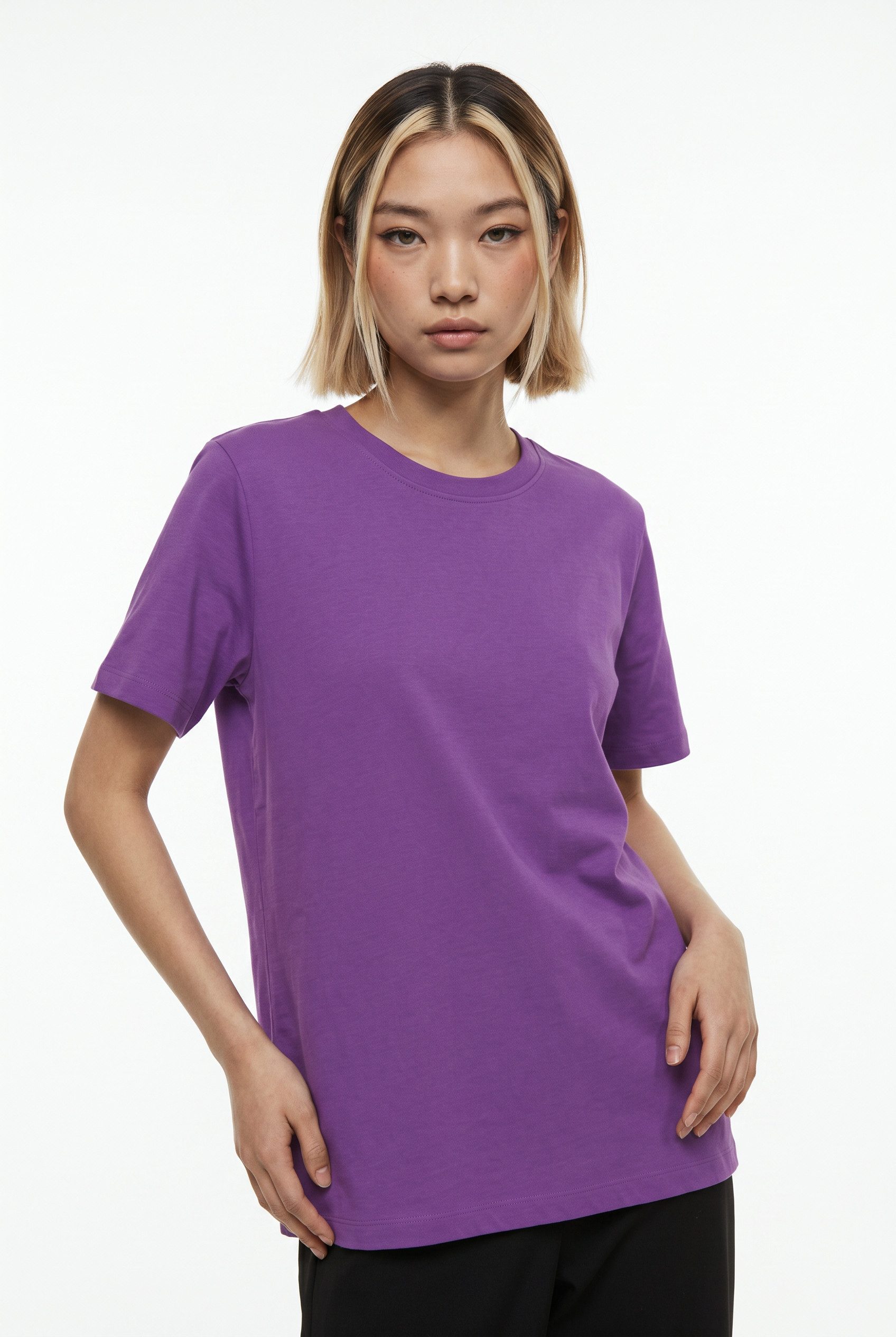 Vero Moda Kurzarmshirt VMPAULINA SS T-SHIRT GA JRS NOOS Baumwolle, regular fit