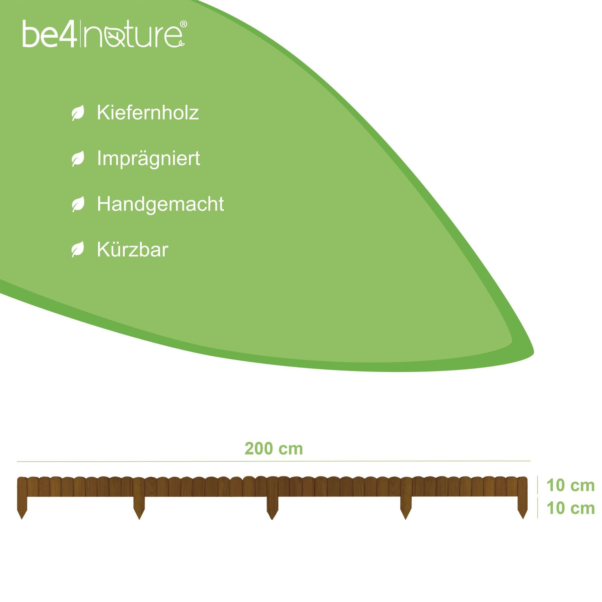 be4nature Palisade Rollborder Flexibler Holzzaun aus günstig online kaufen