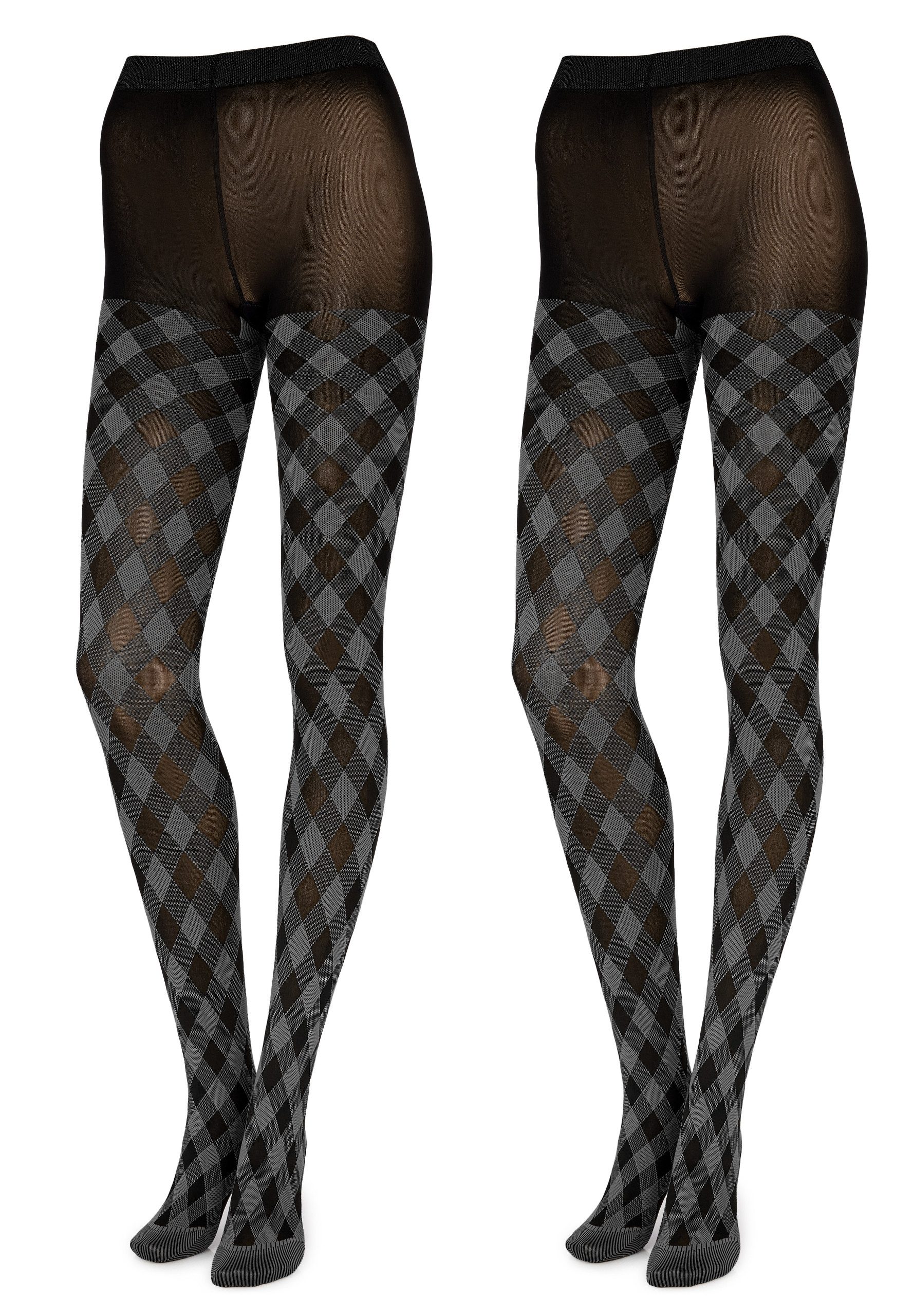 Ulla Popken Dames grote maten grote maten plus size panty, verpakking van 3 stuks, Helanca, 20 denier, nachtblauw, 48-50