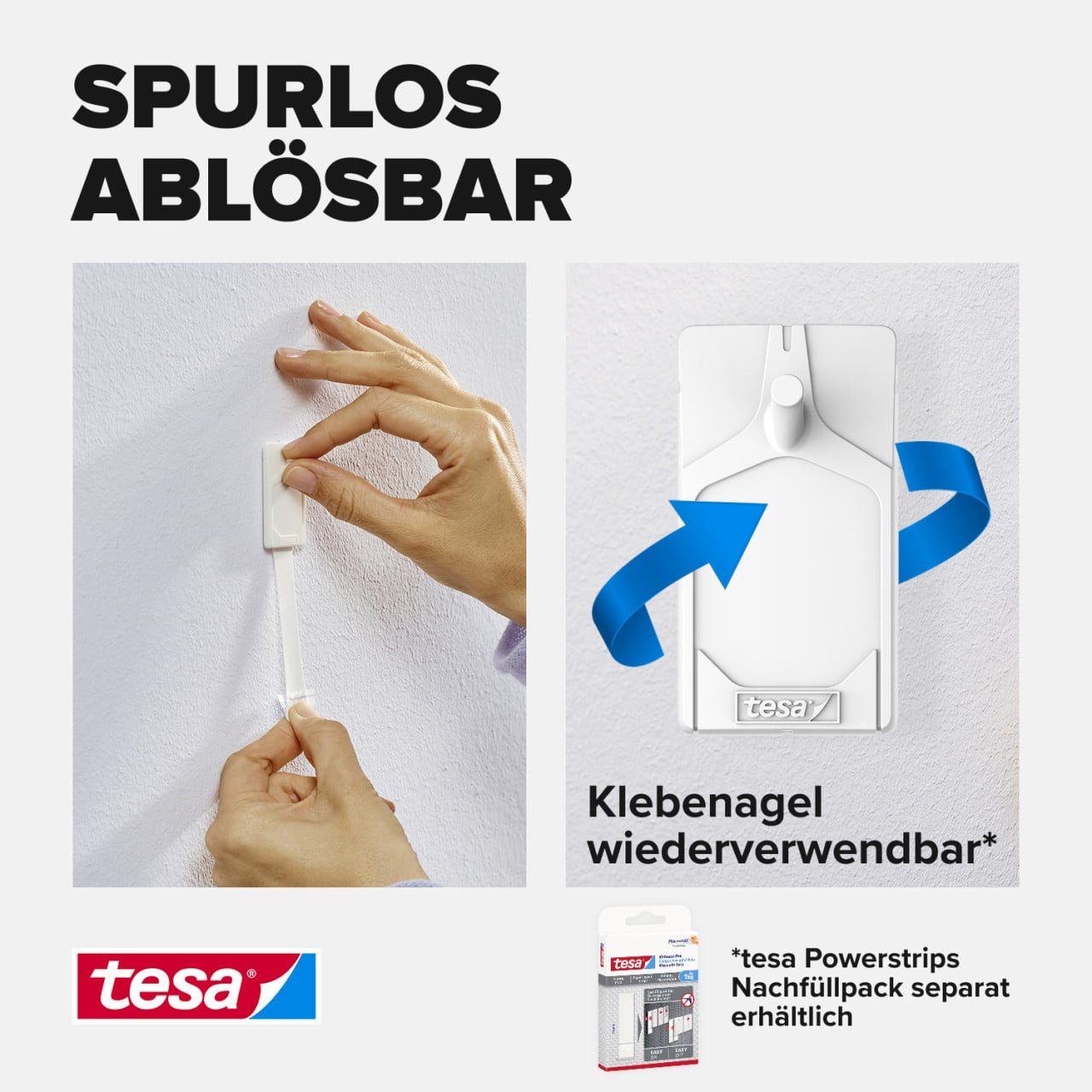 tesa Klebehaken tesa Klebenagel Traglast 500 g, 2 Stück