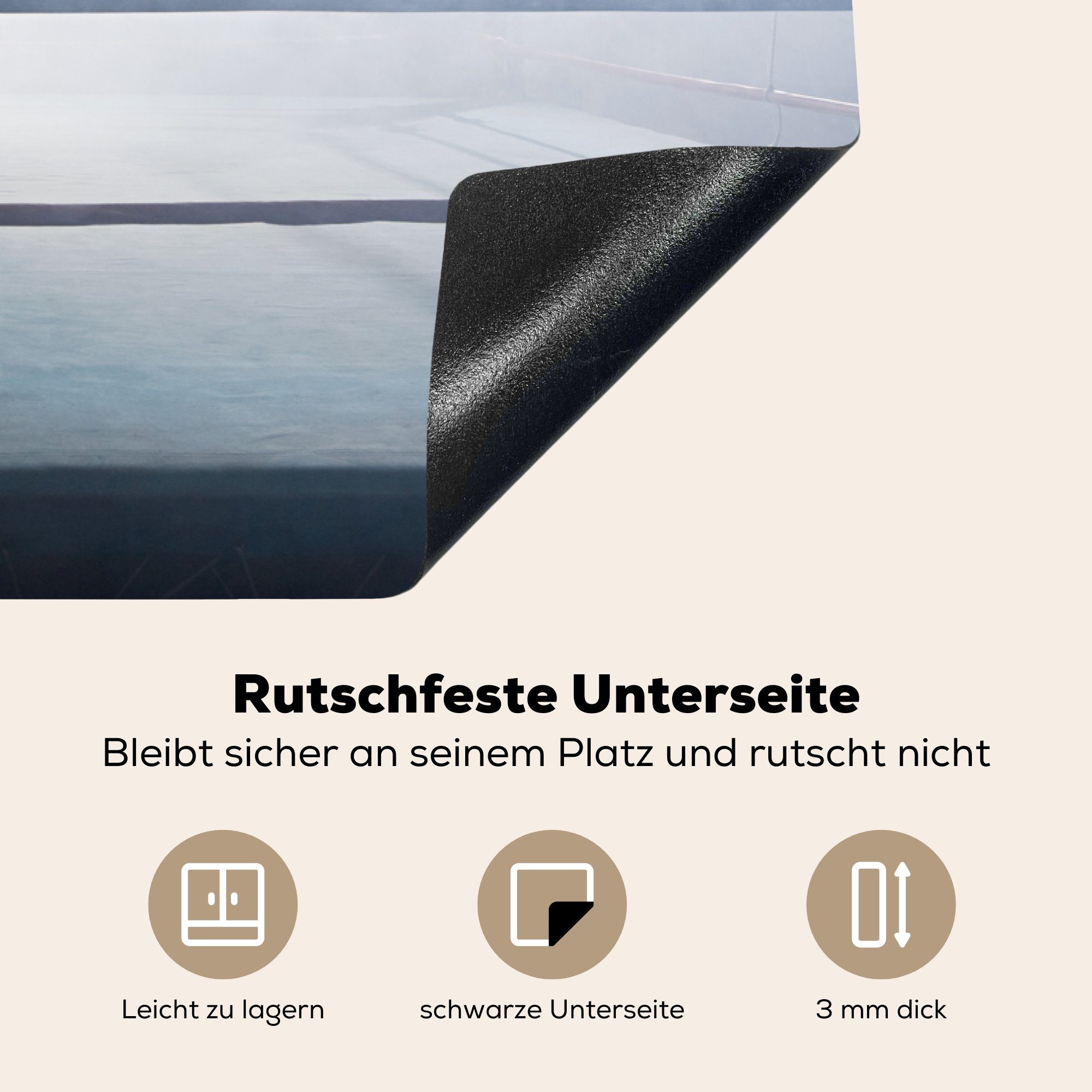 MuchoWow Herdblende-/Abdeckplatte Boxen - Nebel cm, küche, 81x52 - Ceranfeldabdeckung Schutz (1 tlg), Induktionskochfeld die Vinyl, für Sport