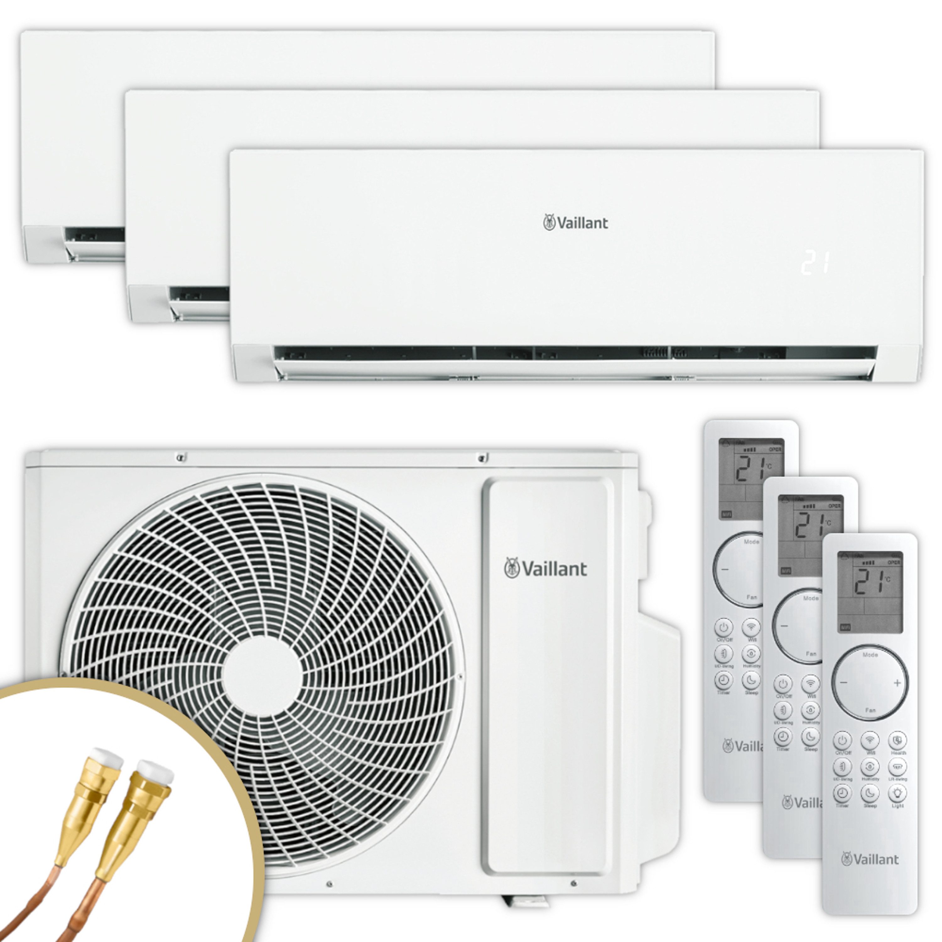Vaillant Klimagerät VAIM1-080A4NO + VAIP1-025WNI + VAIP1-025WNI + VAIP1-035WNI