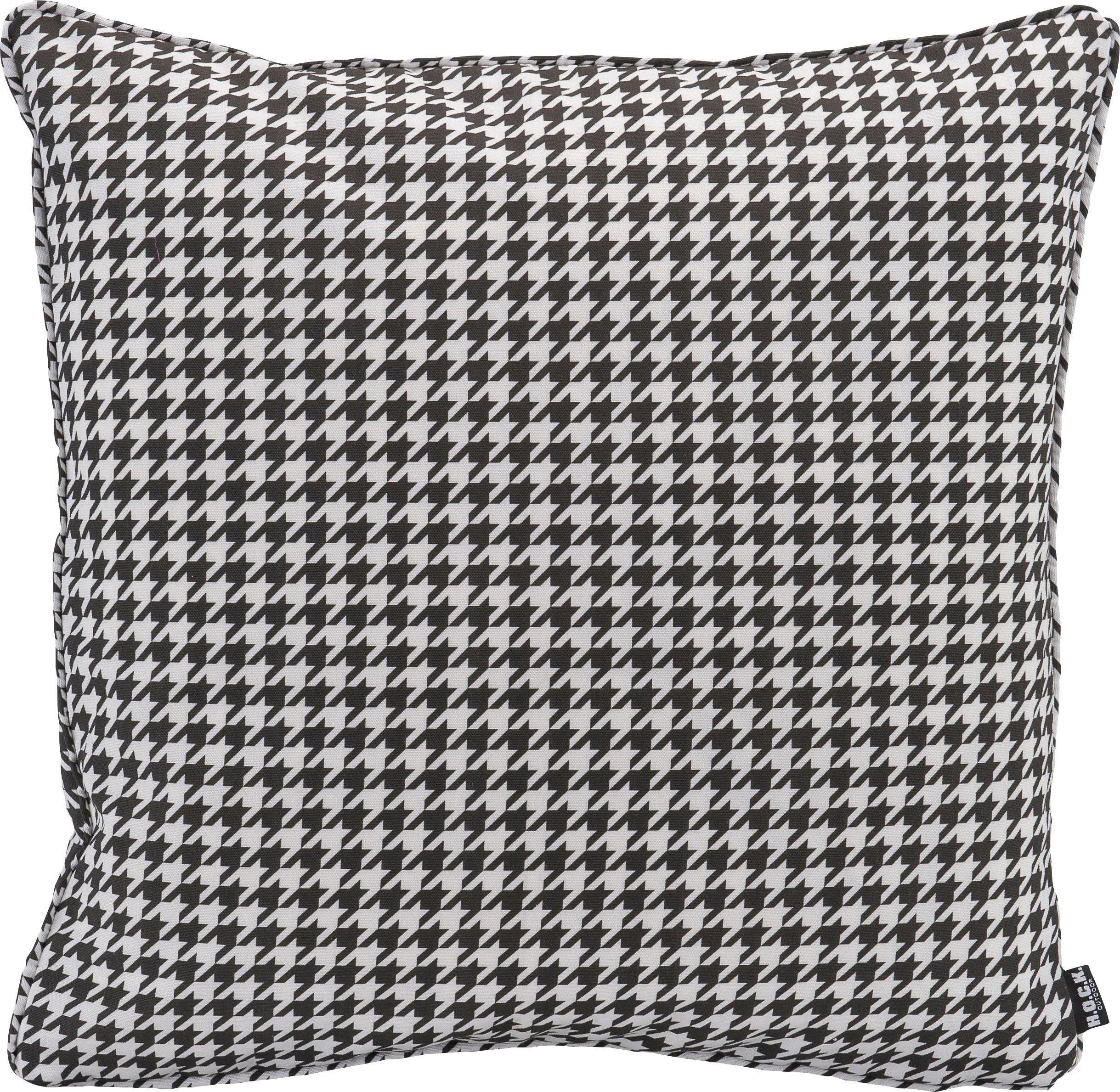 H.O.C.K. Dekokissen Pictave, mit Hahnentritt-Muster, Kissenhülle mit Füllung, 1 Stück