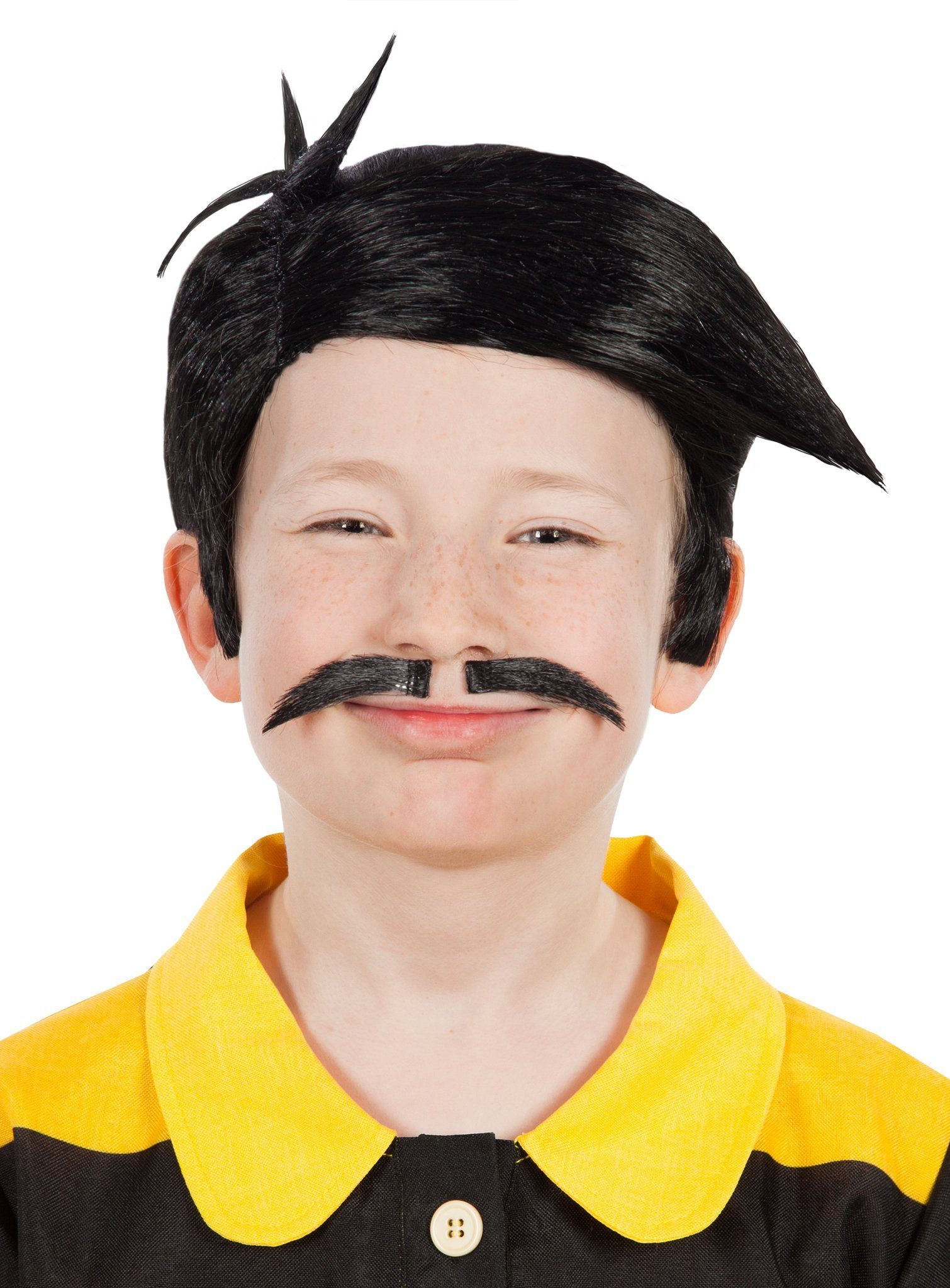 Maskworld Kostüm »The Daltons Perücke & Bart für Kinder«, Verwegene Bart-Perücken-Kombi der ...
