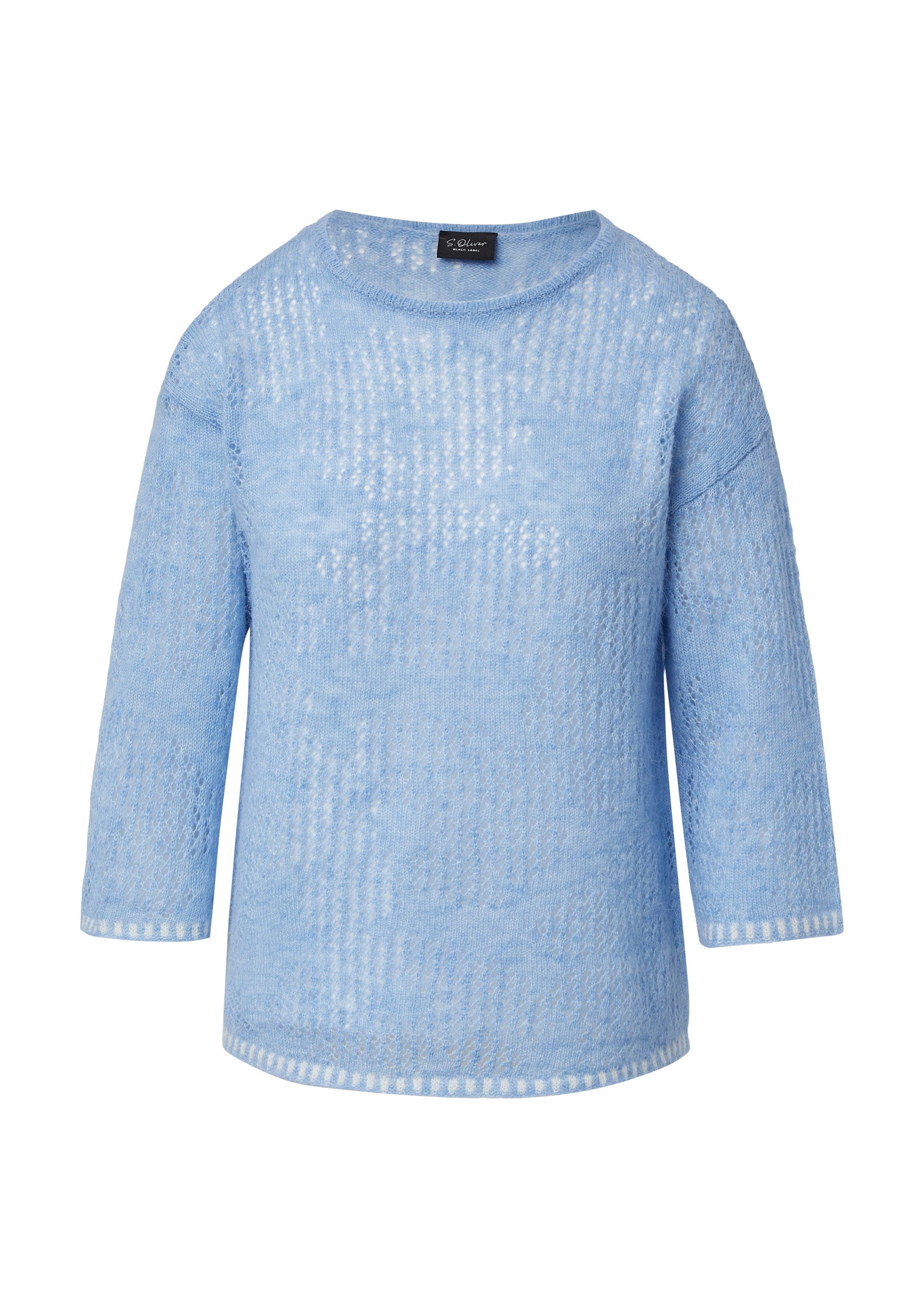 s.Oliver 3/4 Arm-Pullover Strickpullover Semitransparenter Pullover aus Alp günstig online kaufen