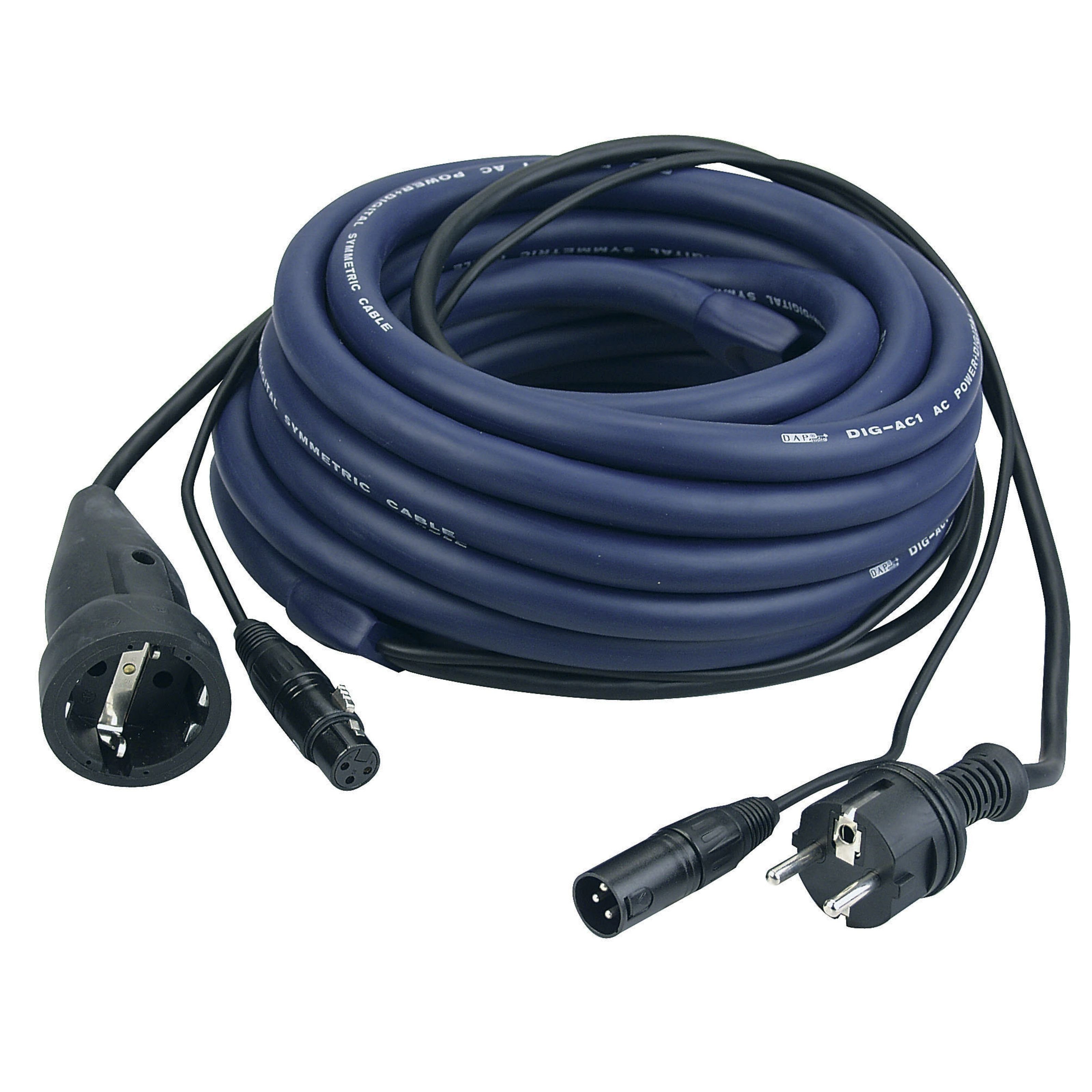 DAP Audio-Kabel, FP05 Power-/Signalkabel 10m Schutzkontakt/ XLR-XLR, LICHT - Kabel