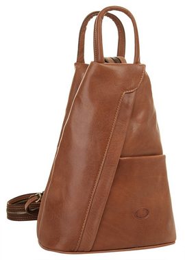 Piké Cityrucksack, echt Leder, Made in Italy