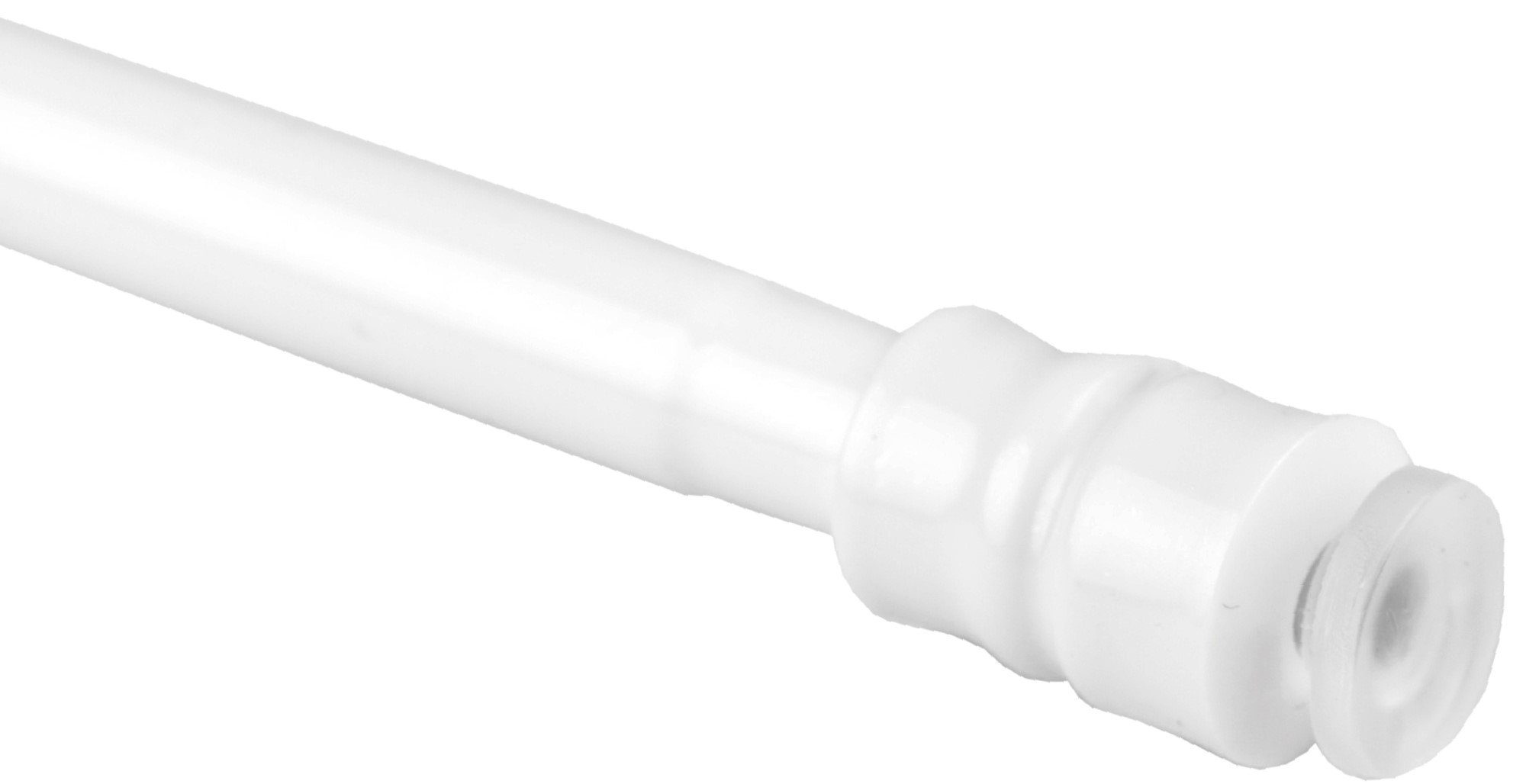 Bestlivings Klemmstange Klemmvitrage - kein Bohren und kein Kleben, Ø 10 mm, 1-läufig, ausdrehbar, ohne Bohren, geklemmt, Edelstahl, Gardinenstange Vorhangstange mit Schraubtechnik