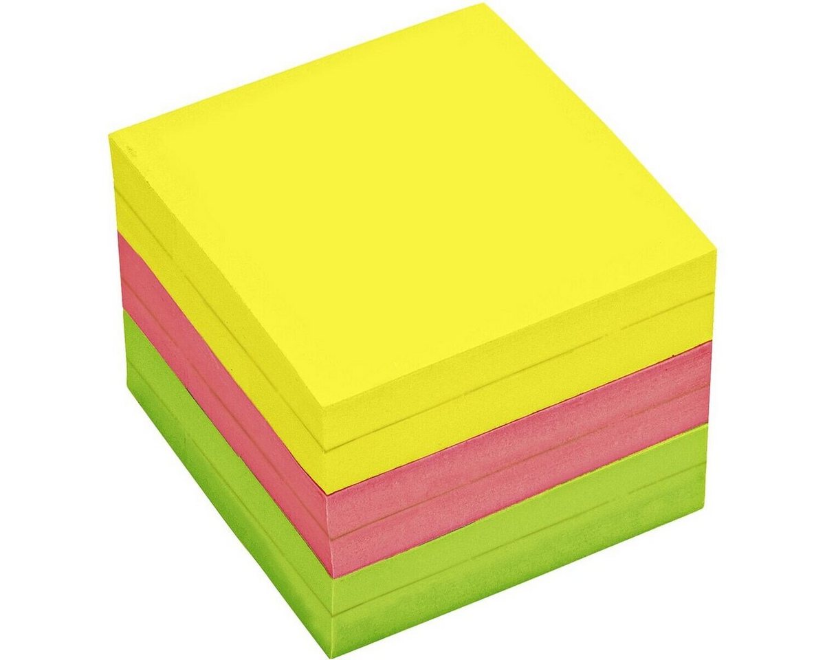 Thumbnail - Otto Office Haftnotizblock, 7,5x7,5 cm, in Neonfarben mit extrastarker Haftung