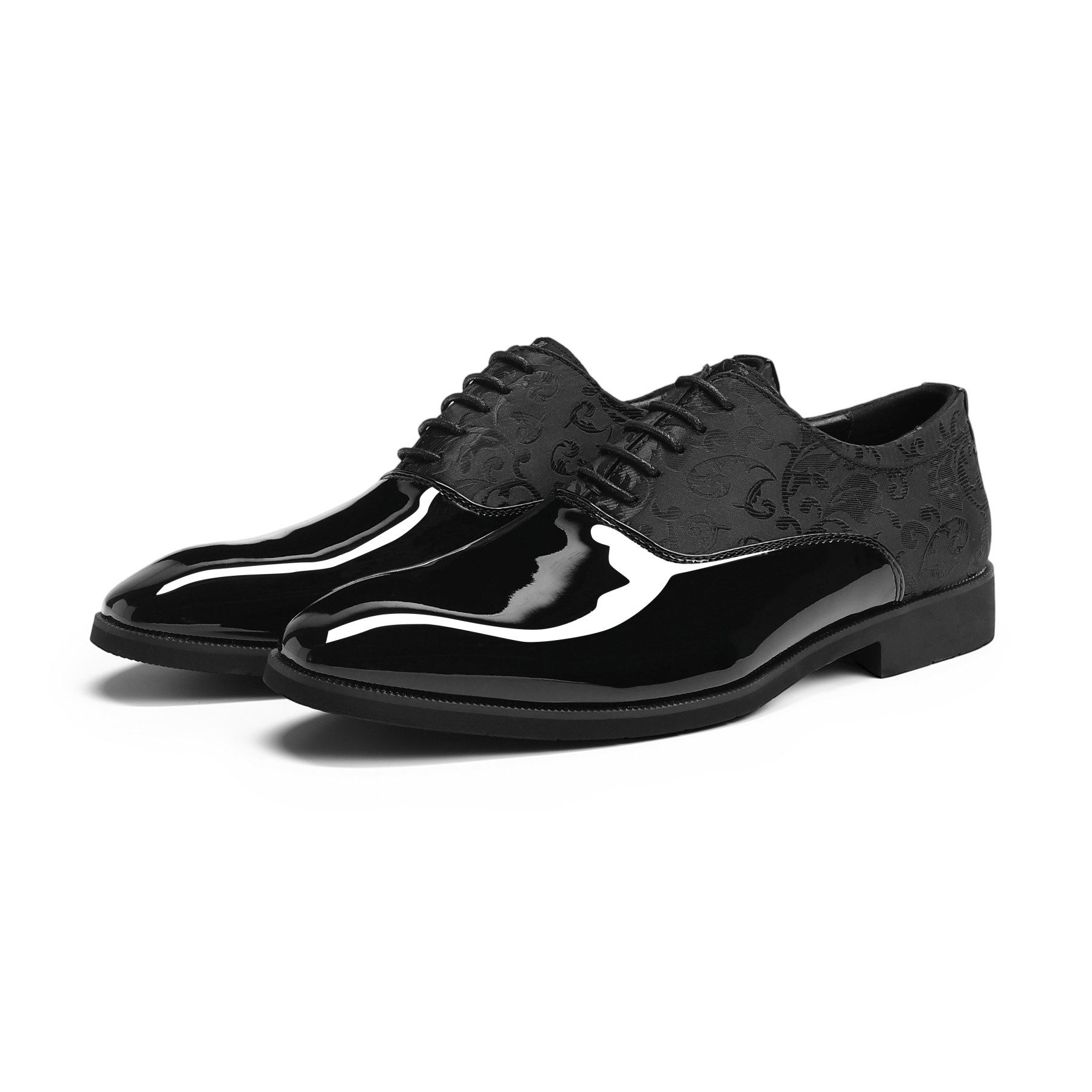Allthemen Schnürschuh Herr Derby Schnürschuhe mit Retro Paisley Muster Business Formal Stil