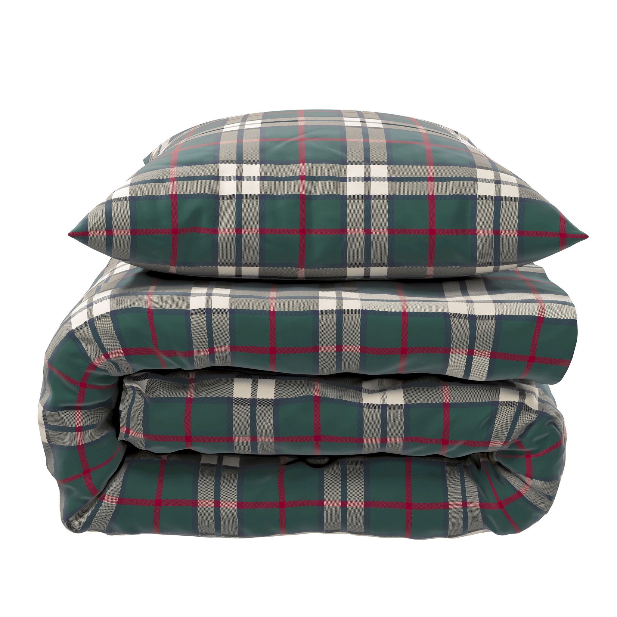 mistral home Bettwäsche 135x200cm, Bristol Classic Winter Kariert, Flanell, 2 teilig, mit klassisch schickem Karo Design – Bild 4 von 5