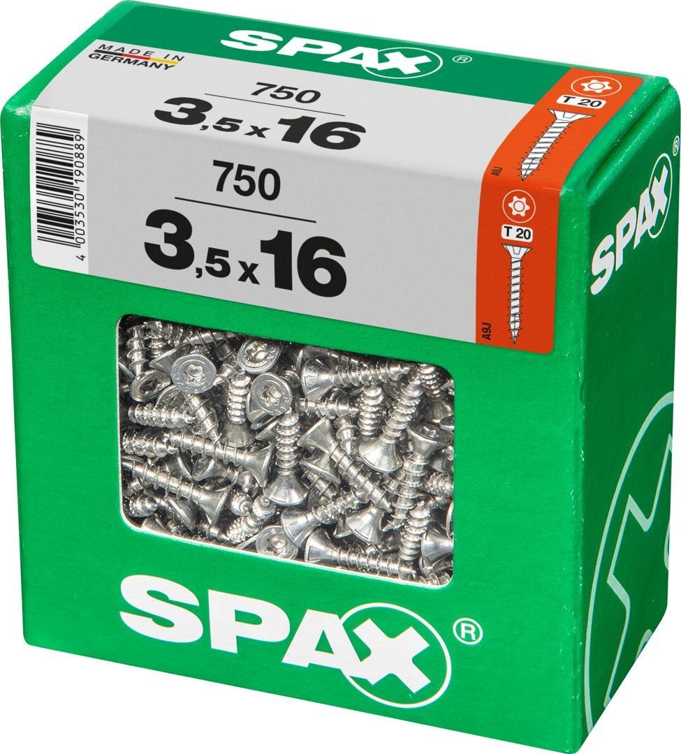 3.5 Spax SPAX 20 Universalschrauben x 16 750 TX Holzbauschraube mm -