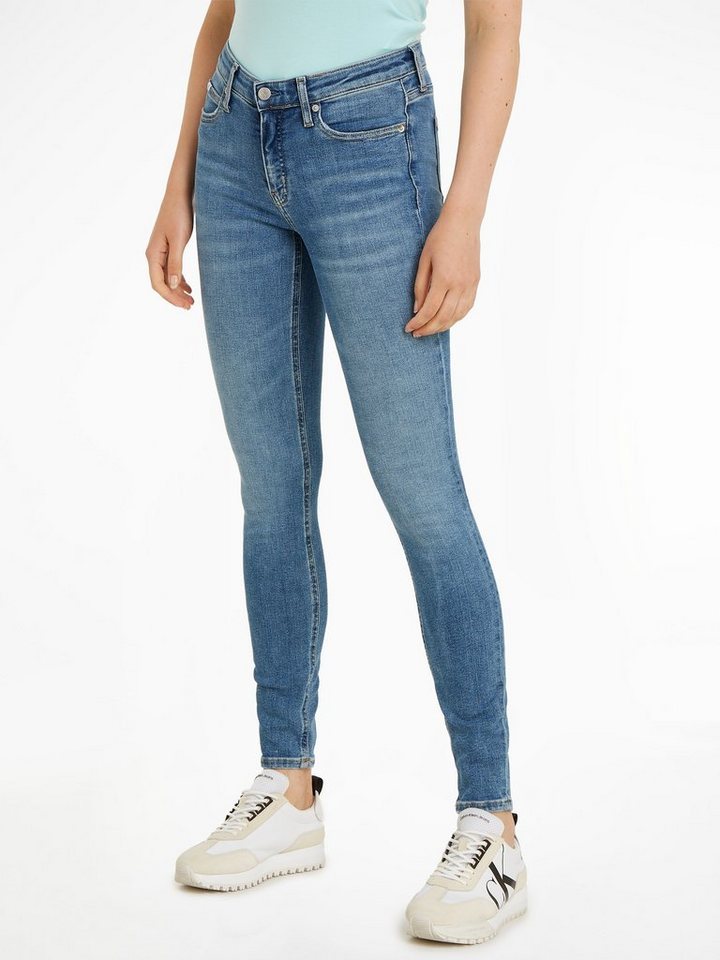 Calvin Klein Jeans Skinny-fit-Jeans MID RISE SKINNY mit Markenlabel