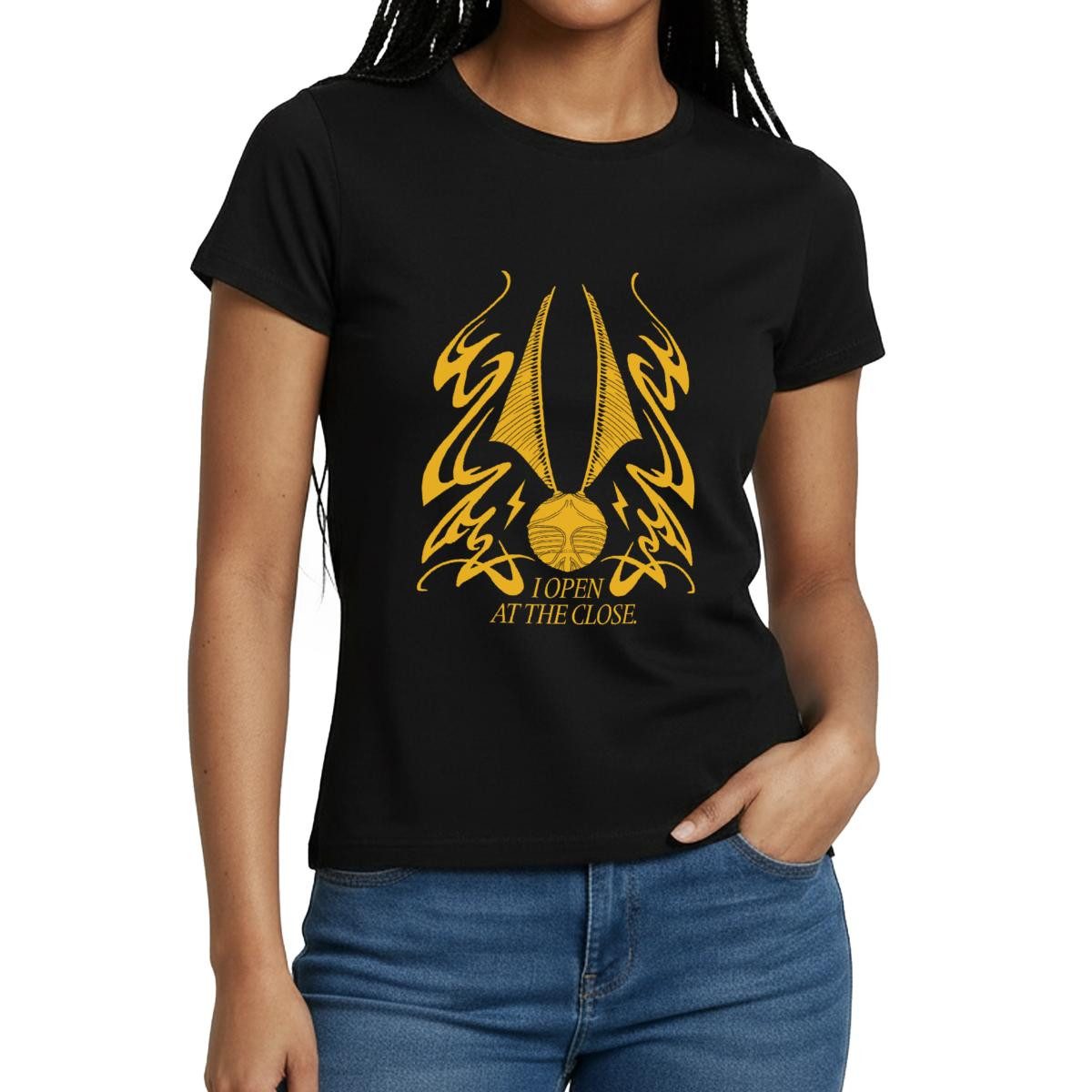 T-Shirt Harry Potter Goldener Schnatz I Open At The Close Frauen T-Shirt