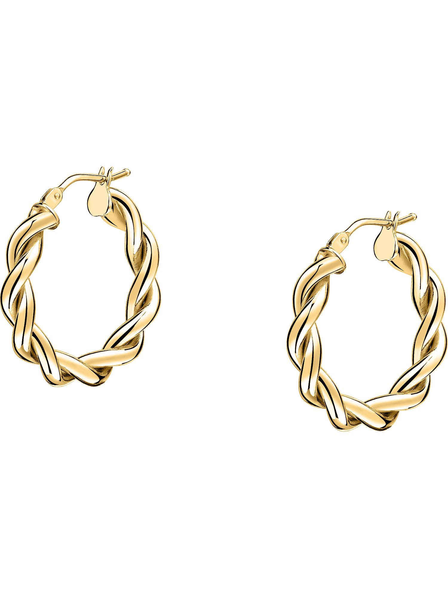 Paar Creolen CHRIST Damen-Creolen 585er Gelbgold