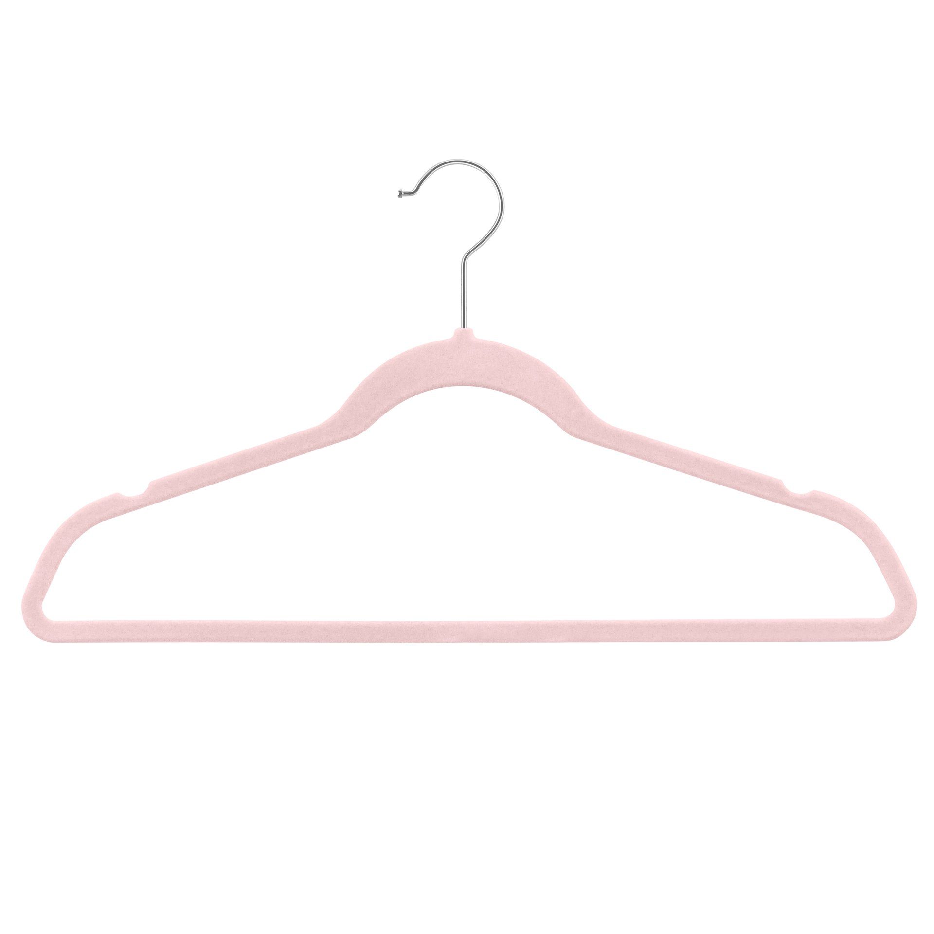 StickandShine Kleiderbügel Samt Kleiderbügel verschiedenen Farben zur Wahl mit verschiedenen Haken Farben (Gold, Schwarz, Rosegold, Zink Silber, Weiß) moderne luxus Bügel Rosa