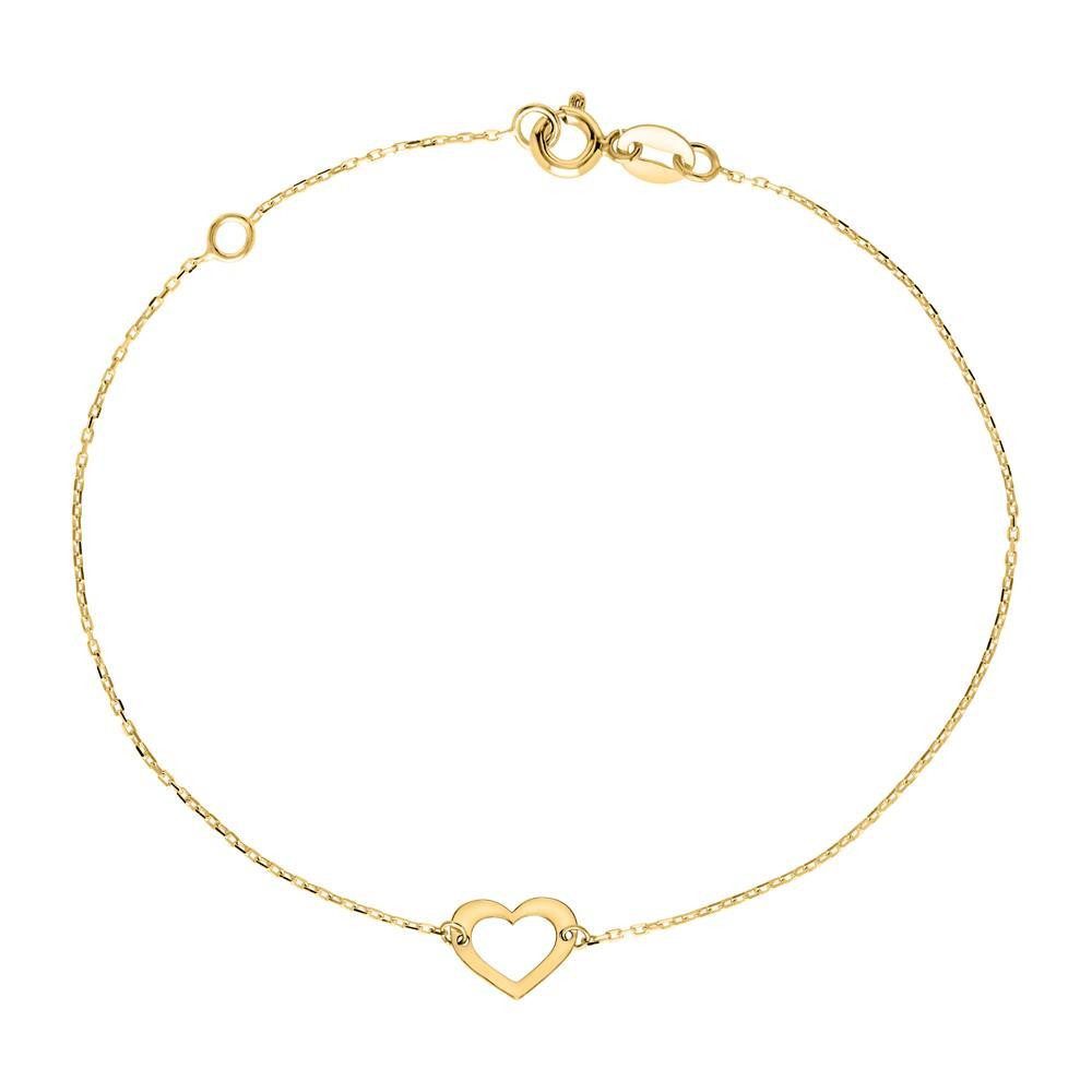 Unique Goldarmband mit filigranem Herz Element aus 375er Gelbgold GB0027