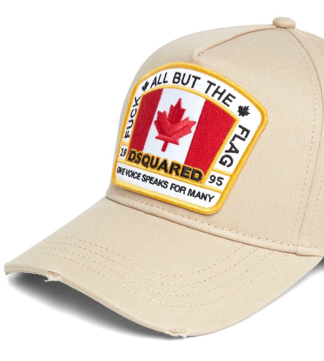 Dsquared2 Baseball Cap F*ck Flag Basecap Cap Logo Icon Mütze Basebalkappe Destroyed-Details für einen trendigen Look