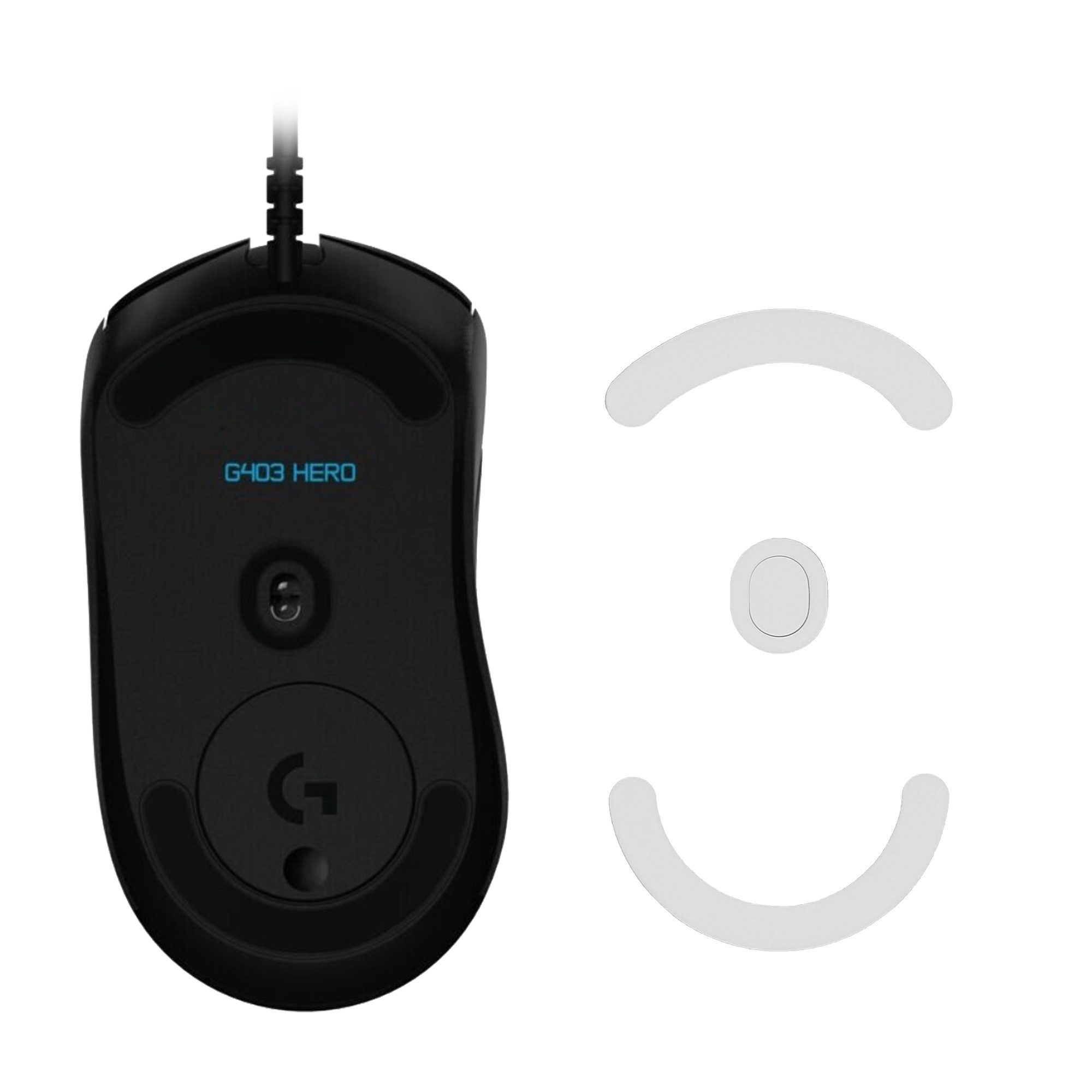 kwmobile Schutz-Set Mouse Feet Sticker für Logitech G403 / G603 / G703, Ersatz Glider Mausfüße passgenau - Glides in Weiß