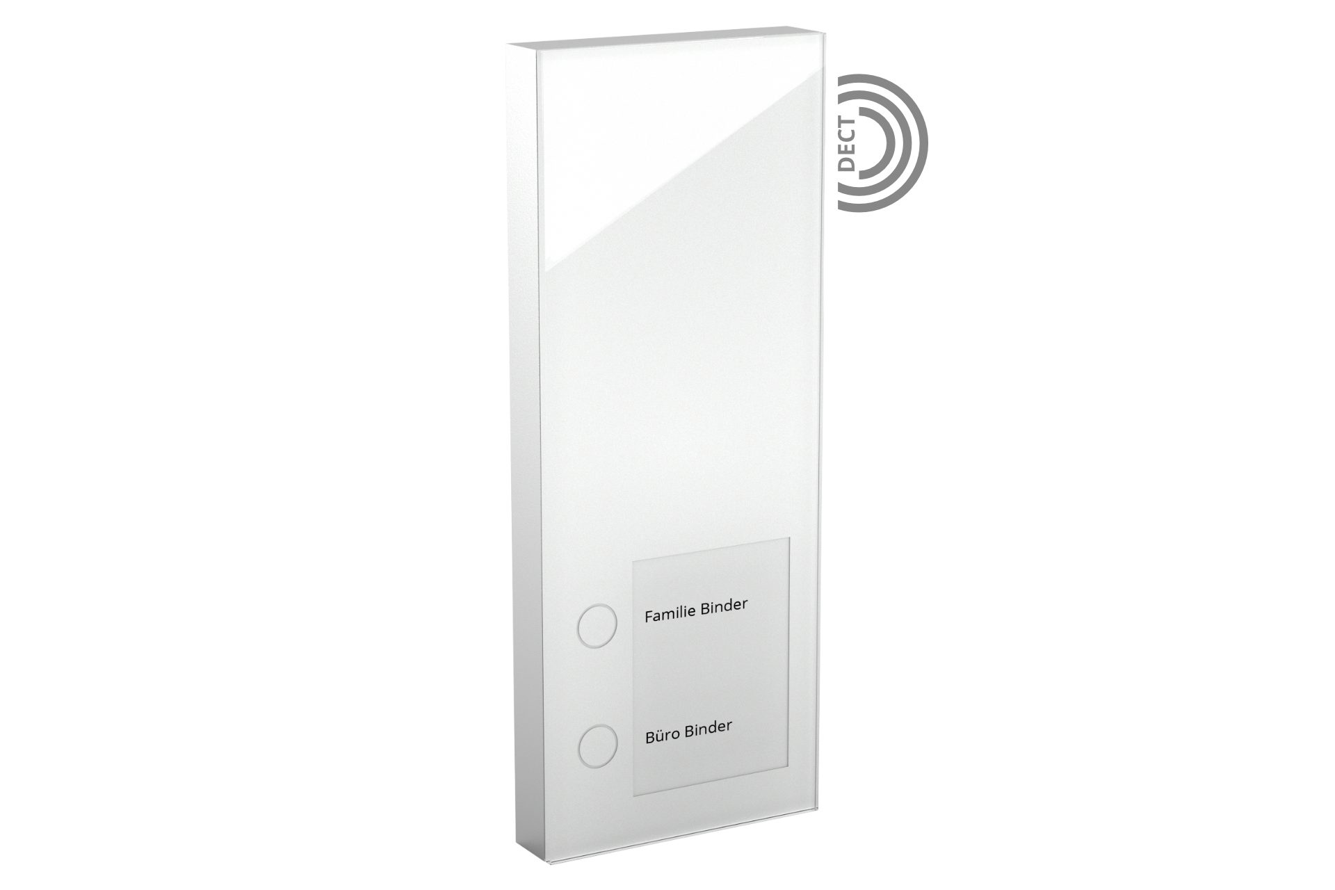 DoorLine Slim DECT Smart Home Türklingel (per Knopfdrück mit der AVM FRITZ!Box zur Tür-Sprechanlage gekoppelt) Weiß