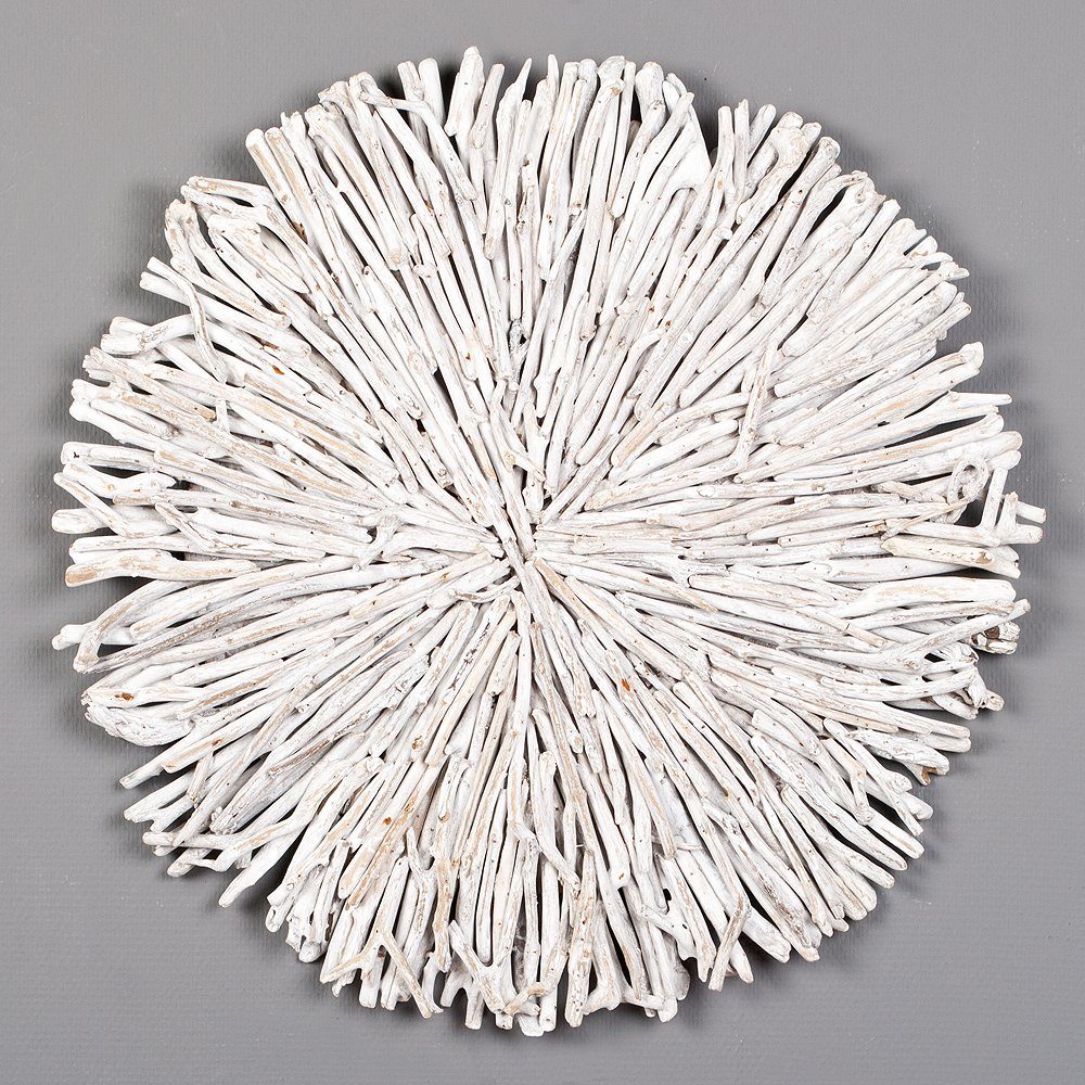 LebensWohnArt Dekoobjekt Wand-Deko-Objekt BULAT White Wash günstig online kaufen