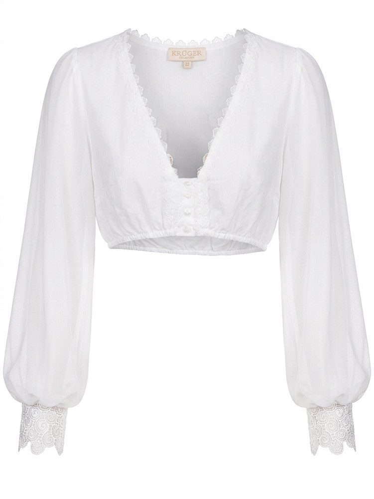 KRÜGER COLLECTION Dirndlbluse Dirndlbluse Hermine ecru