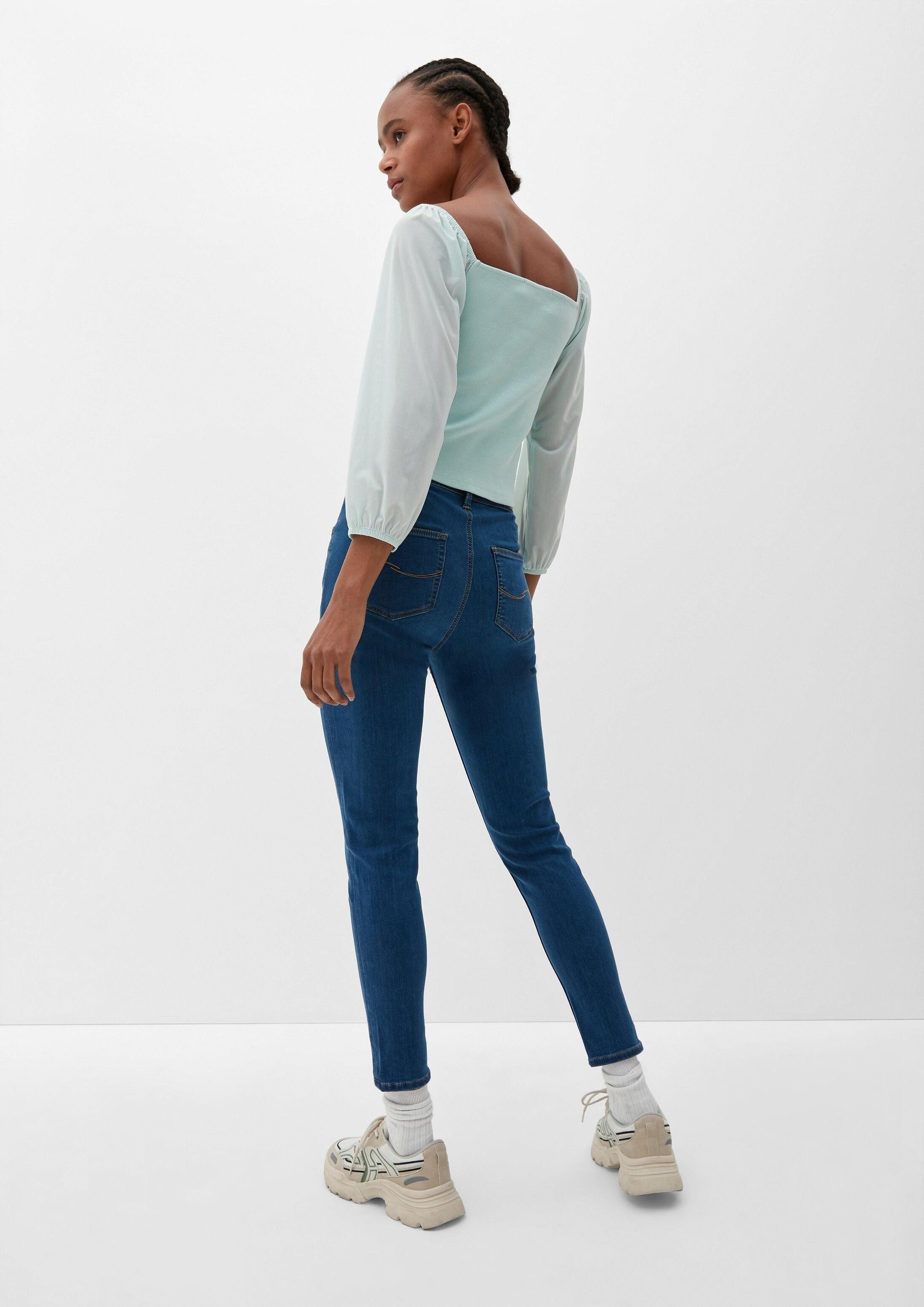 QS 3/4-Arm-Shirt T-Shirt Bluse mit Karreeausschnitt