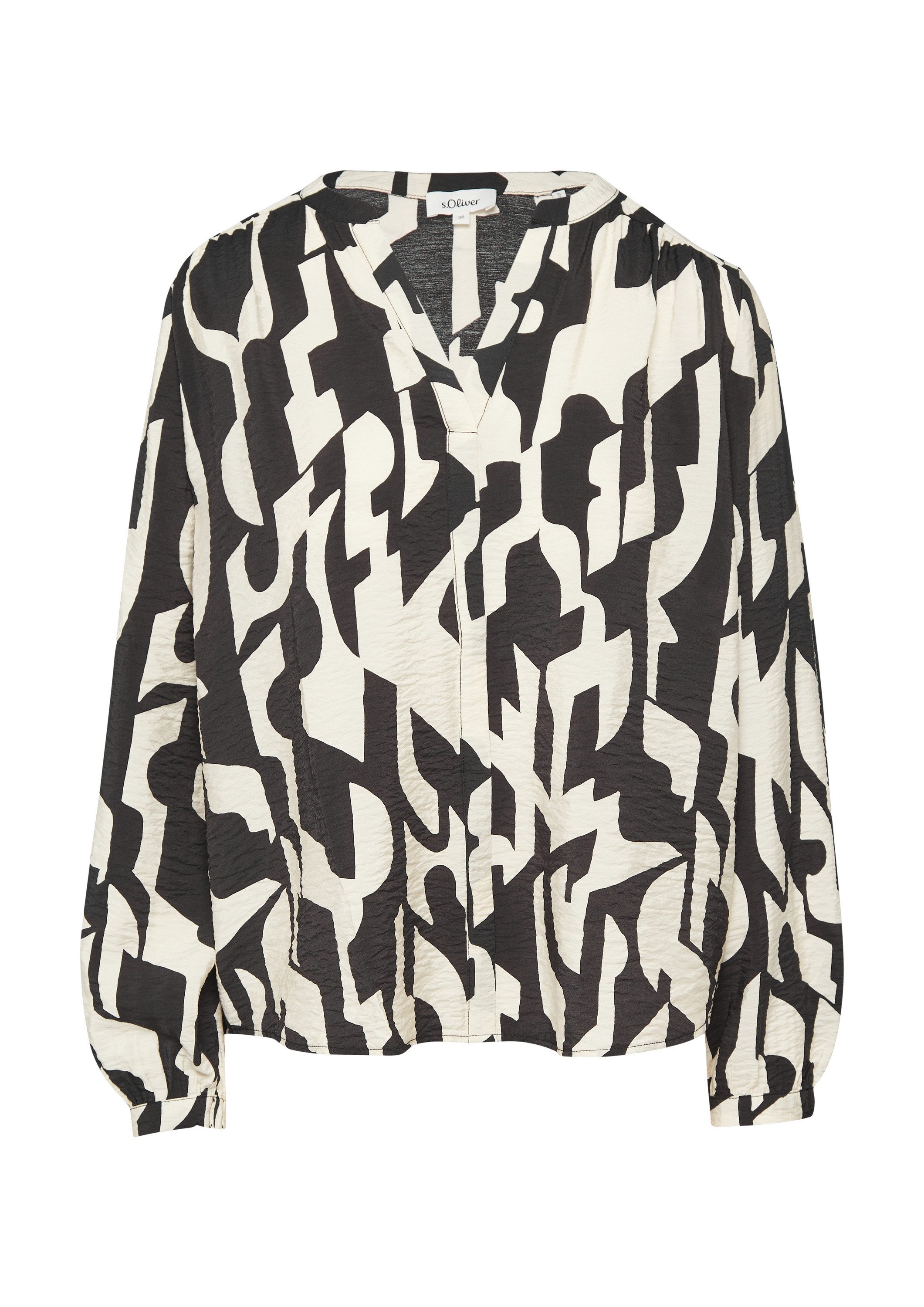 s.Oliver Langarmbluse Bluse Strukturierte Bluse aus Viskosemix günstig online kaufen