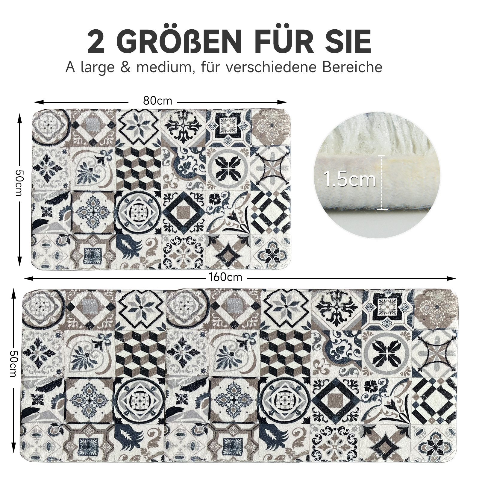 HOMELUX Badematte Badematte Badvorleger Badteppich Duschvorleger Set, Rutsc günstig online kaufen
