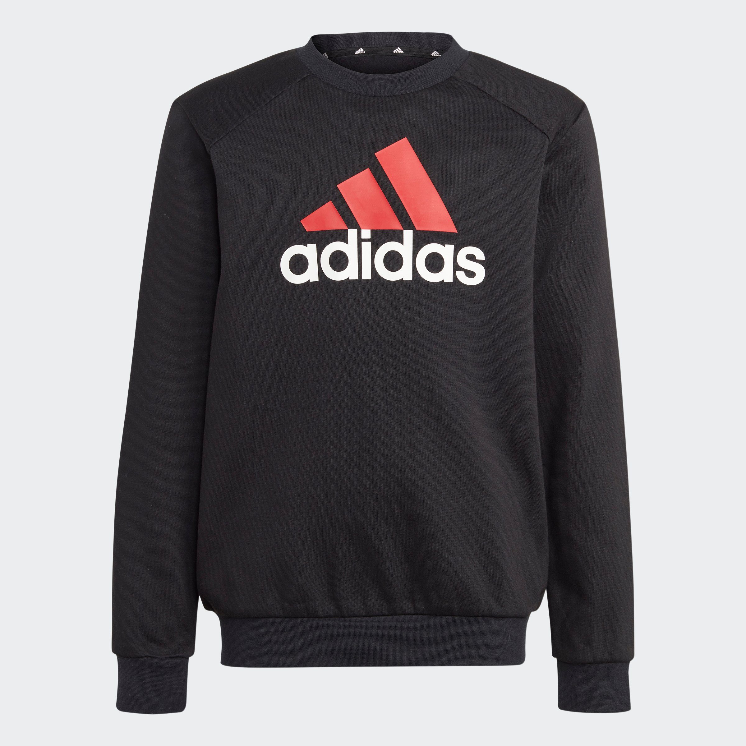 adidas Sportswear Trainingsanzug ESSENTIALS BIG White LOGO Scarlet JOGGINGANZUG / KIDS (2-tlg) Black Better 