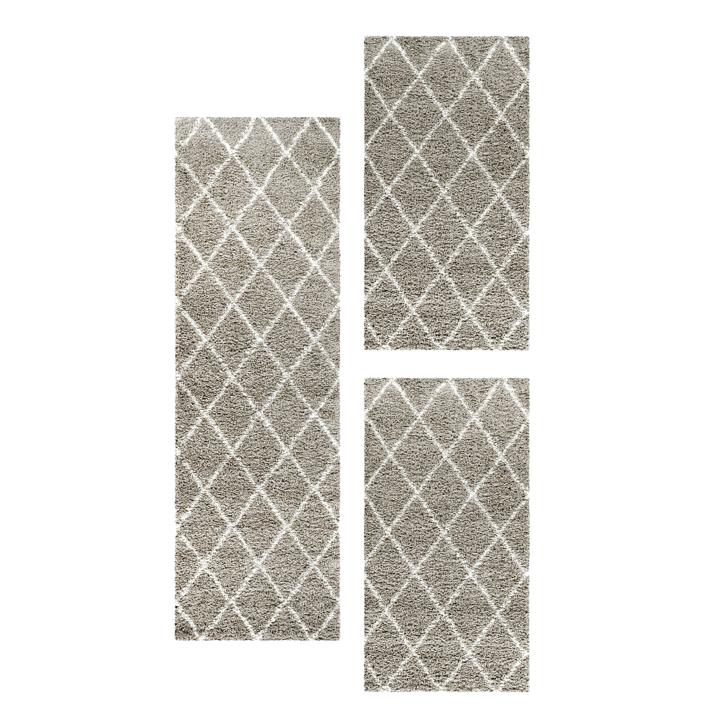 SIMPEX24 Hochflor-Bettumrandung Geometrisch Design, Höhe 30 günstig online kaufen