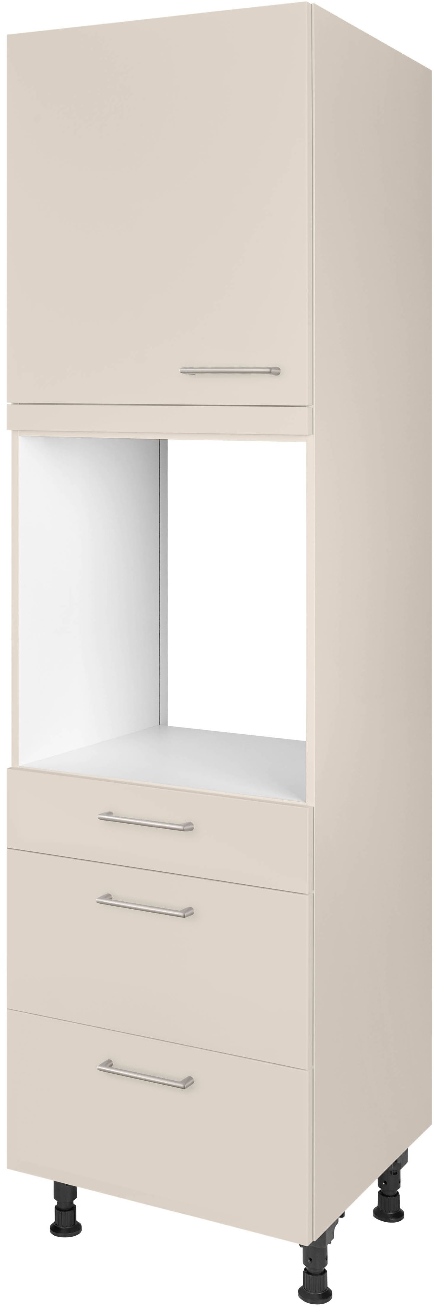 nobilia® Backofenumbauschrank "Laser", Ausrichtung wählbar, mit Schublade und zwei Auszügen und einer Tür, vormontiert, Breite/Höhe: 60/216,6 cm