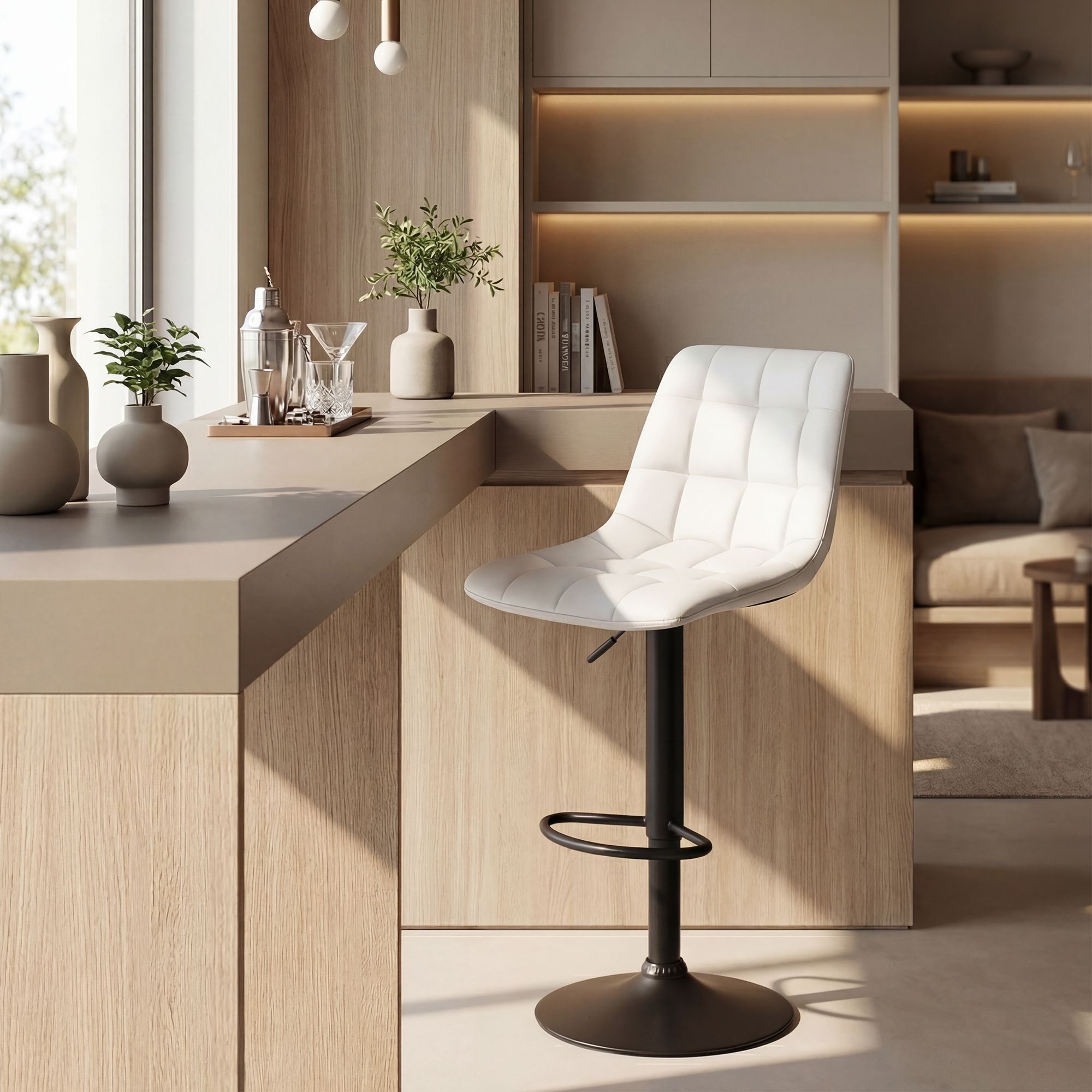 CLP Barhocker Mapun (1er, 1 St., 1er), höhenverstellbar, Bodenschoner