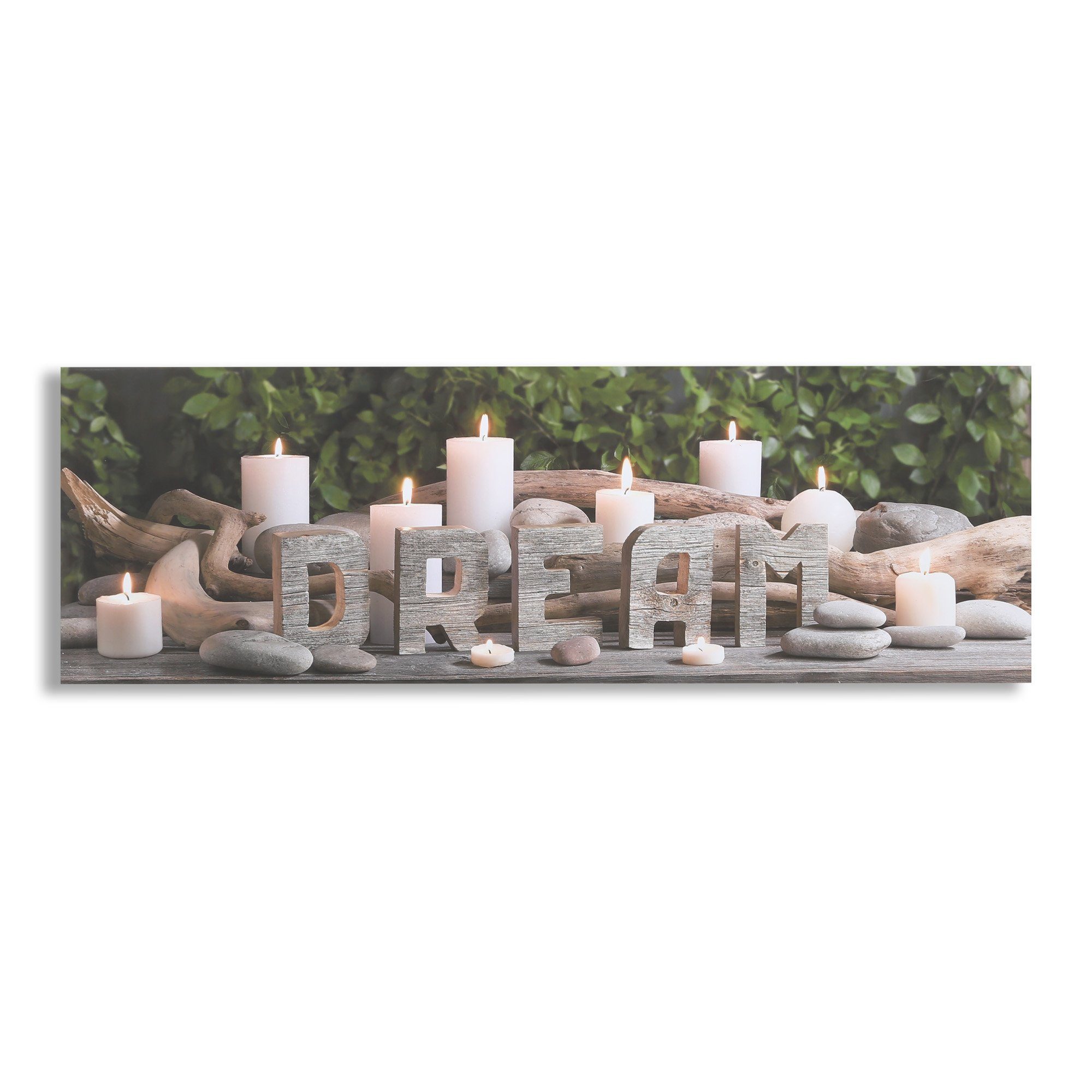 Art for the home LED-Bild Dream Kerzen LED 30x90cm, Zen (1 St), LED-Leinwan günstig online kaufen