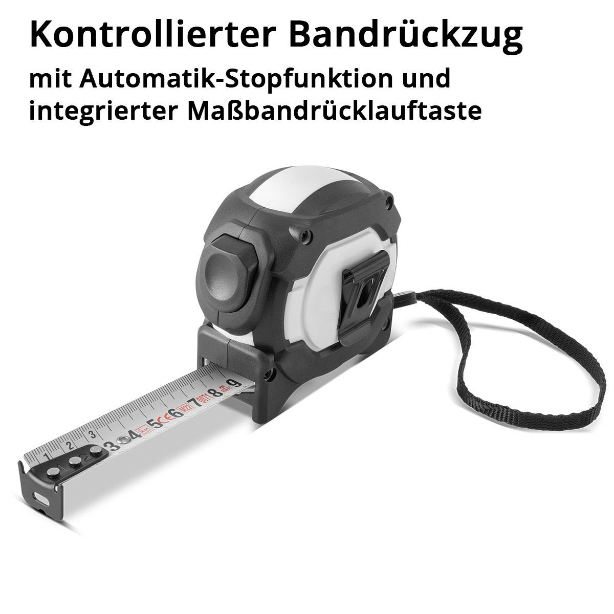 Maßband, Messband mit Meter STAHLWERK 3 Maßband Bandmaß Gürtelclip /