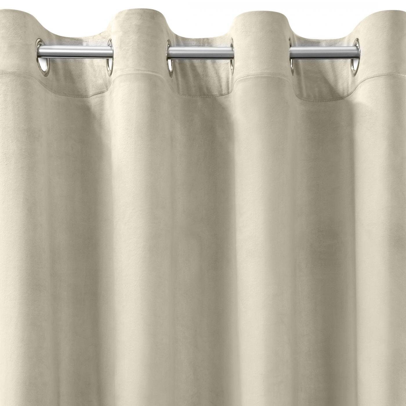 Design91 Vorhang Samtvorhänge 140x250 cm (1 St), Ösen, blickdicht, Samt, Wohnzimmer