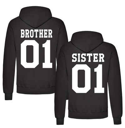 Couples Shop Kapuzenpullover Brother & Sister Fun Hoodie Pullover mit modischem Print