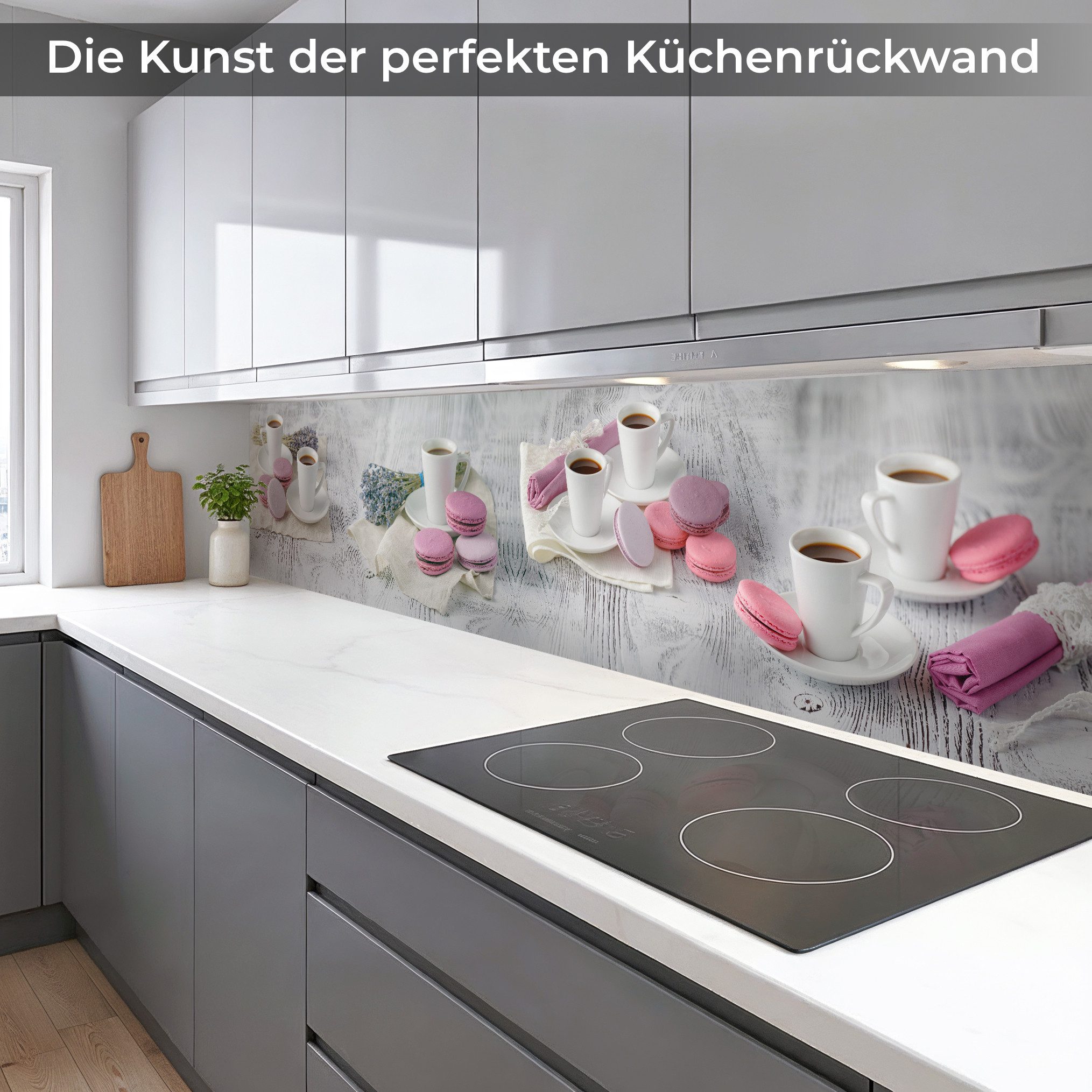 Rodnik Küchenrückwand Macarons, monolithische ABS-Platte mit Direktdruck, formstabil und langlebig