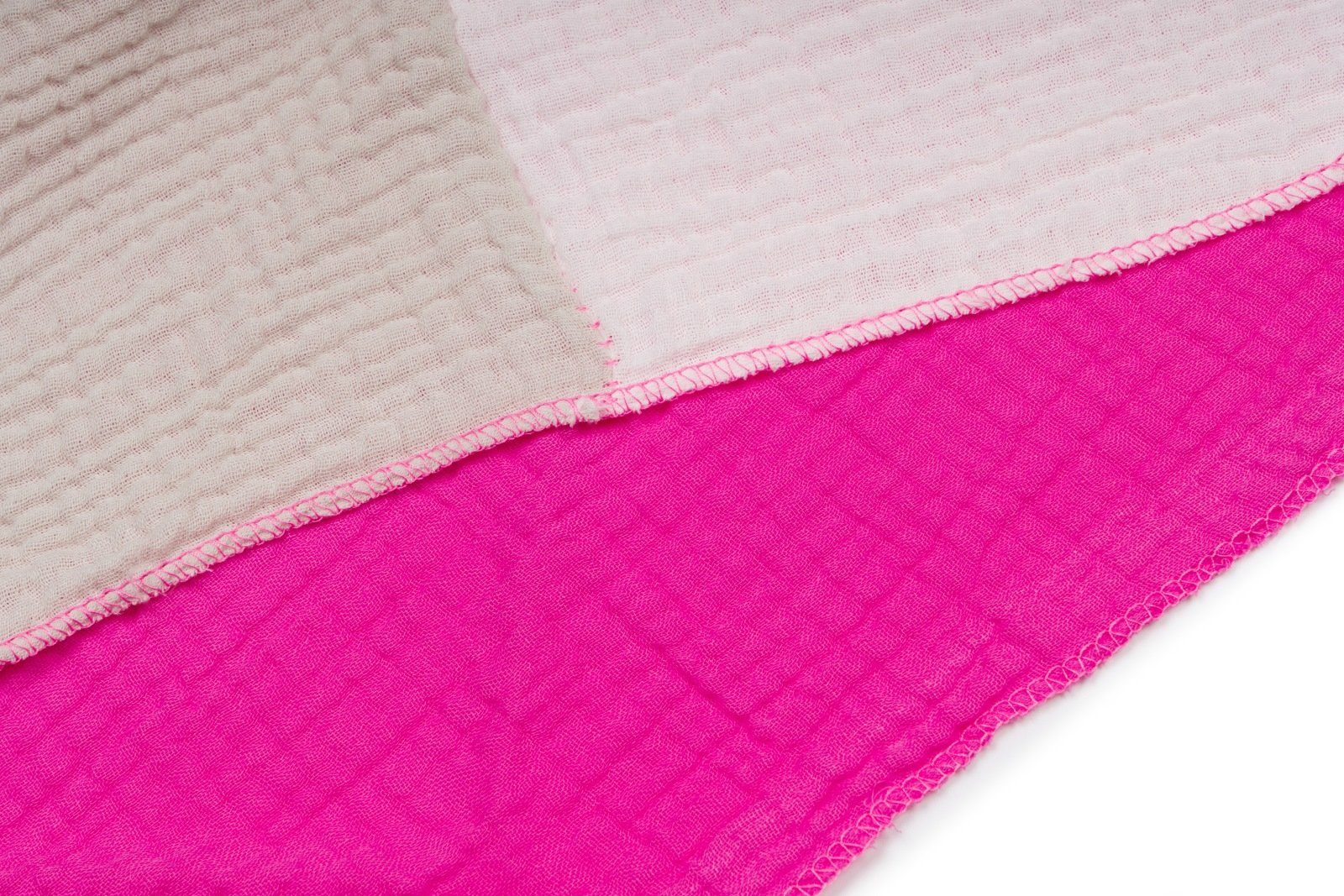 styleBREAKER Dreieckstuch, (1-St), Dreieckstuch 3-Farbiges Weiß-Pink-Hellgrau Musselin