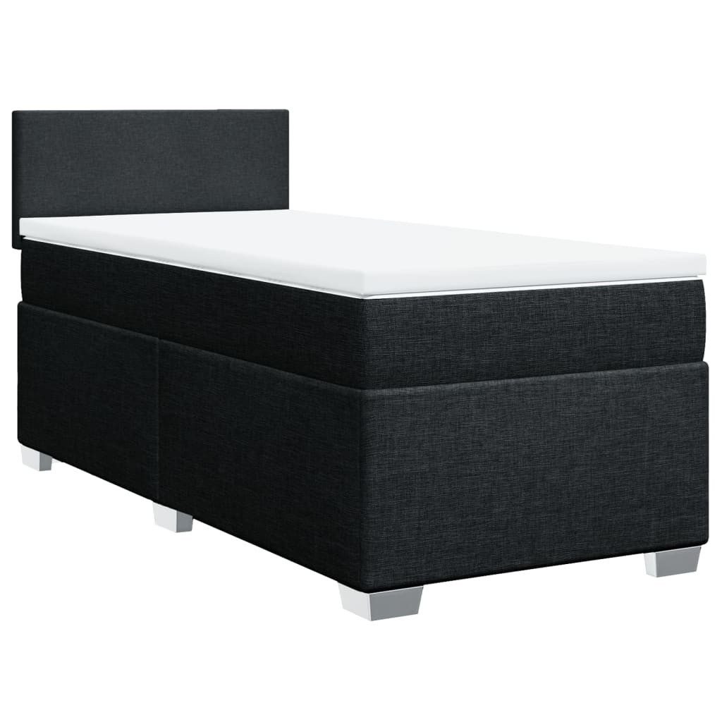 vidaXL Bett Boxspringbett mit Matratze Schwarz günstig online kaufen