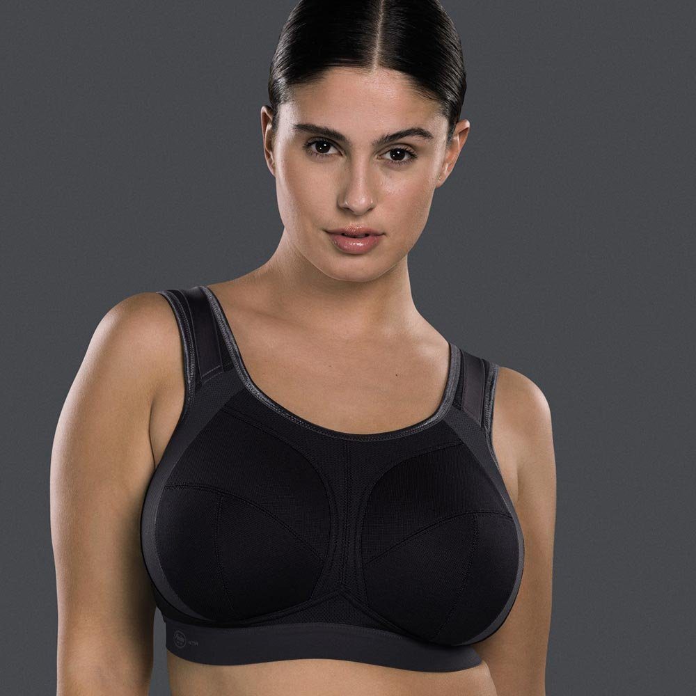 Anita Women's Wire-Free Sports Bra 2-Pack - Maximum Support For High Impact, Black & White