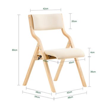 SoBuy Klappstuhl FST40, Küchenstuhl mit gepolsterter Sitzfläche und Lehne