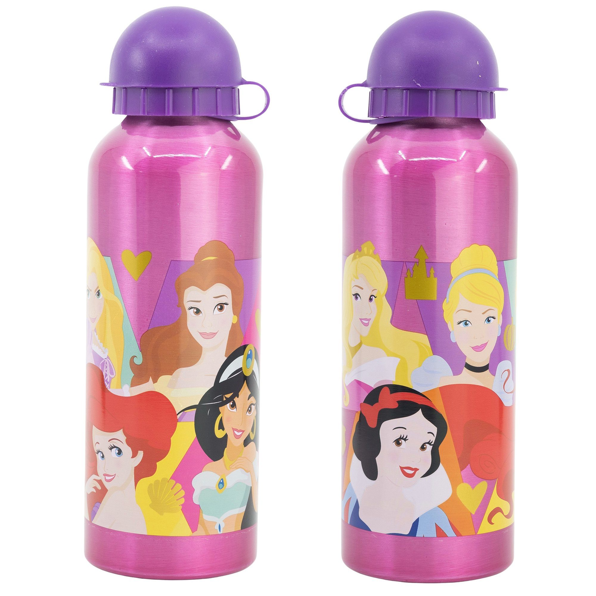 Disney Trinkflasche Disney Prinzessinnen Alu Sportflasche Wasserflasche, XL Flasche 530 ml