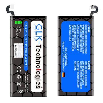 GLK-Technologies High Power Ersatzakku kompatibel mit Samsung Galaxy S8 SM-G950F EB-BG950BBE, Original GLK-Technologies Battery, Accu, 3200 mAh, inklusive Werkzeugset Smartphone-Akku 3200 mAh (3.85 V)